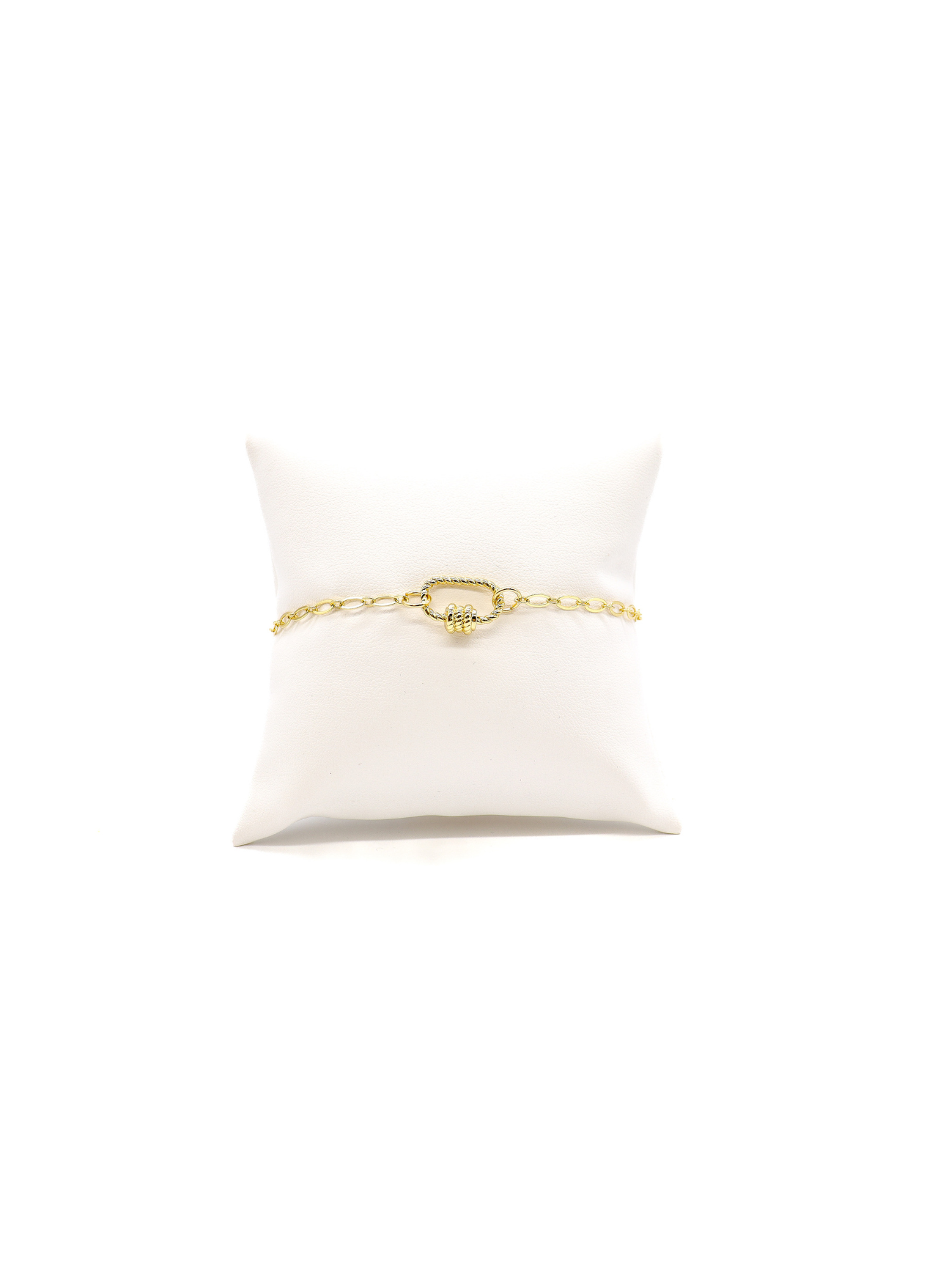 Gold Christie Charm Bracelet with Small Bella Carabiner