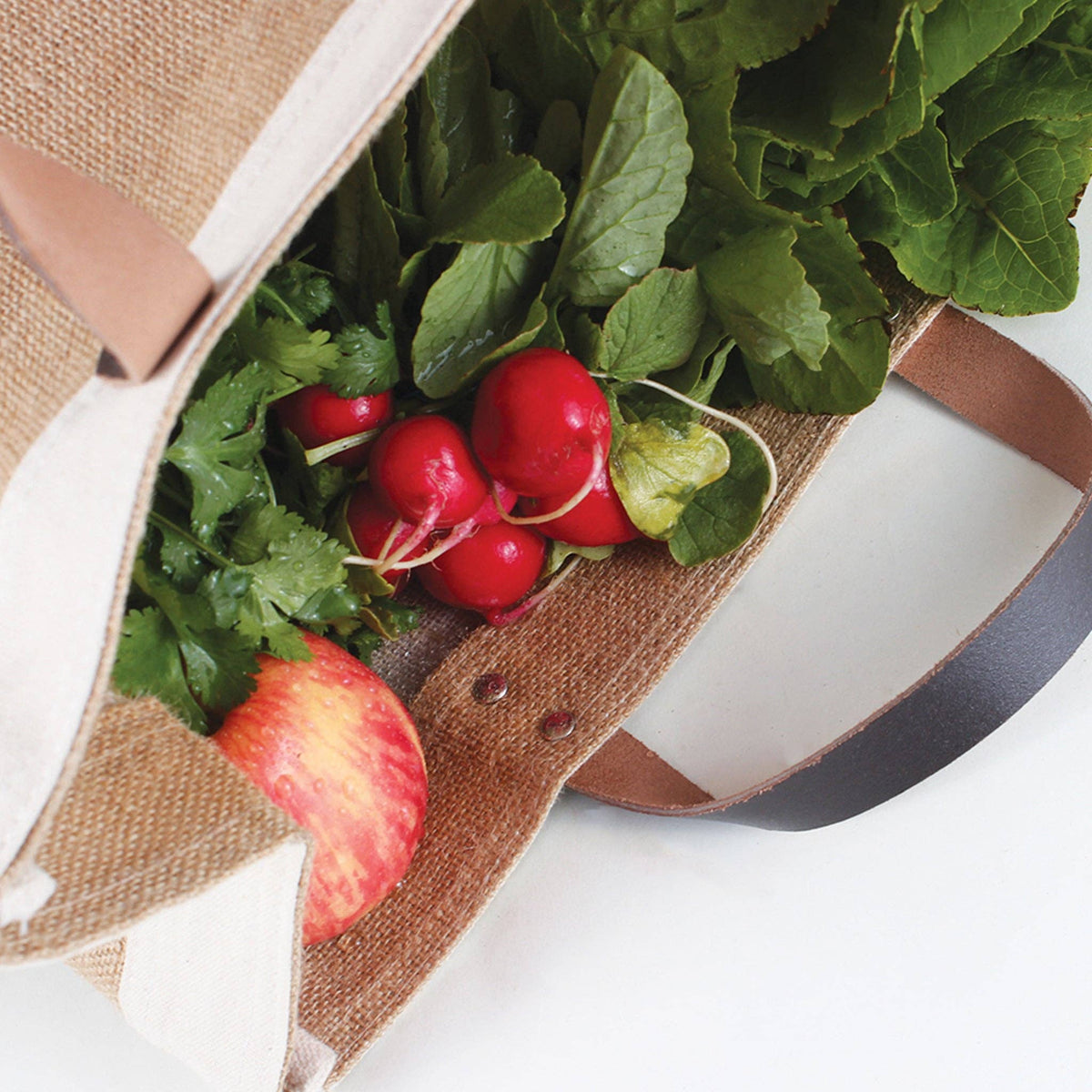 Bazaar Jute and Leather Market Tote Bag