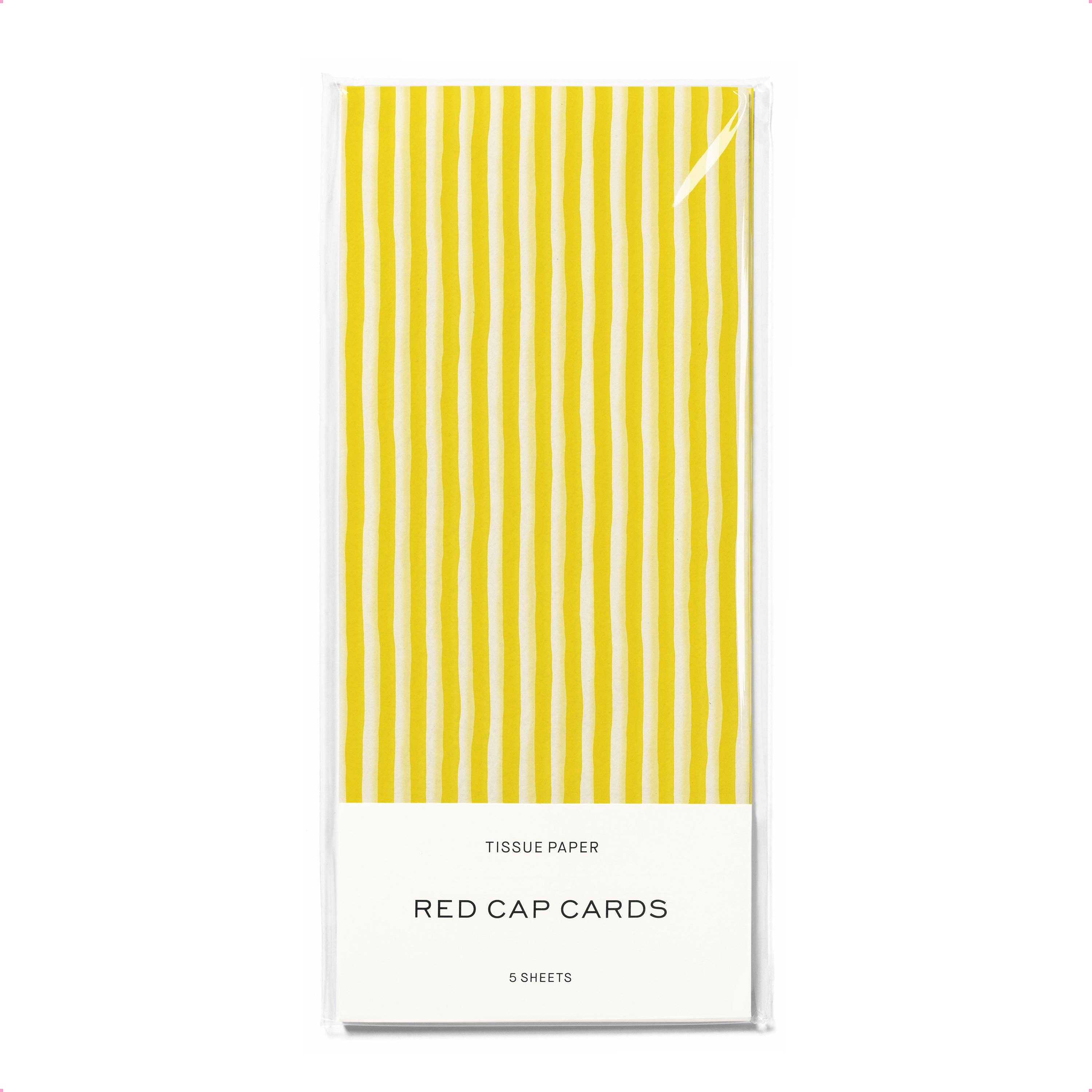 Yellow Stripe tissue paper: 5 Sheets