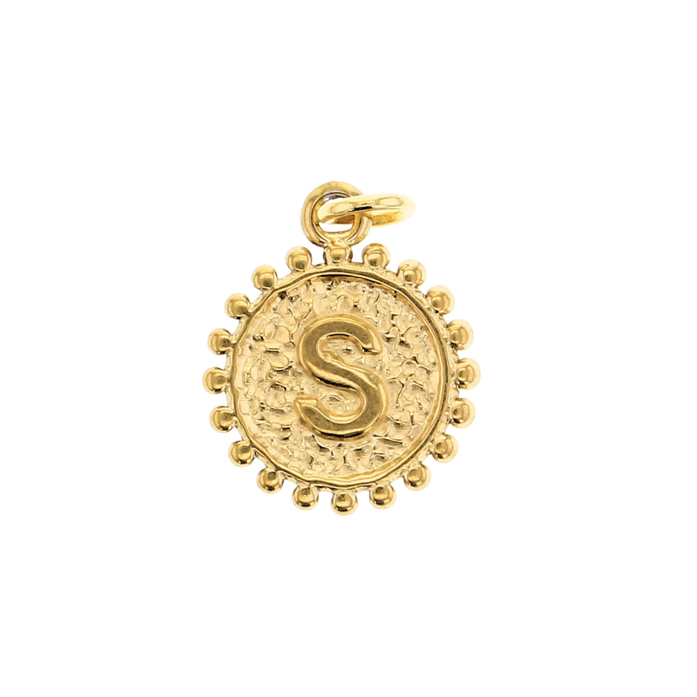 Milgrain Letter Charm