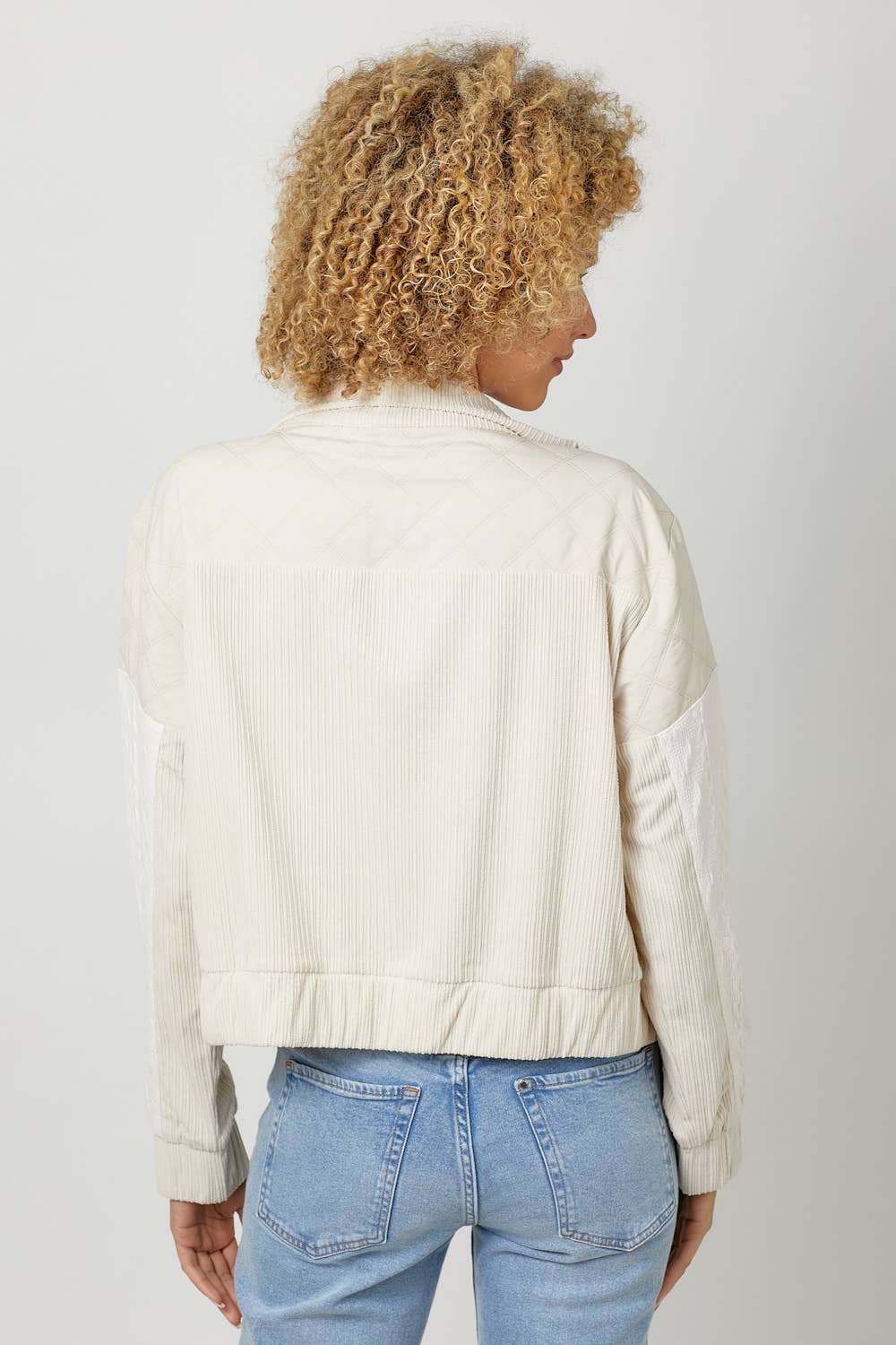Mixed Media Bomber Jacket