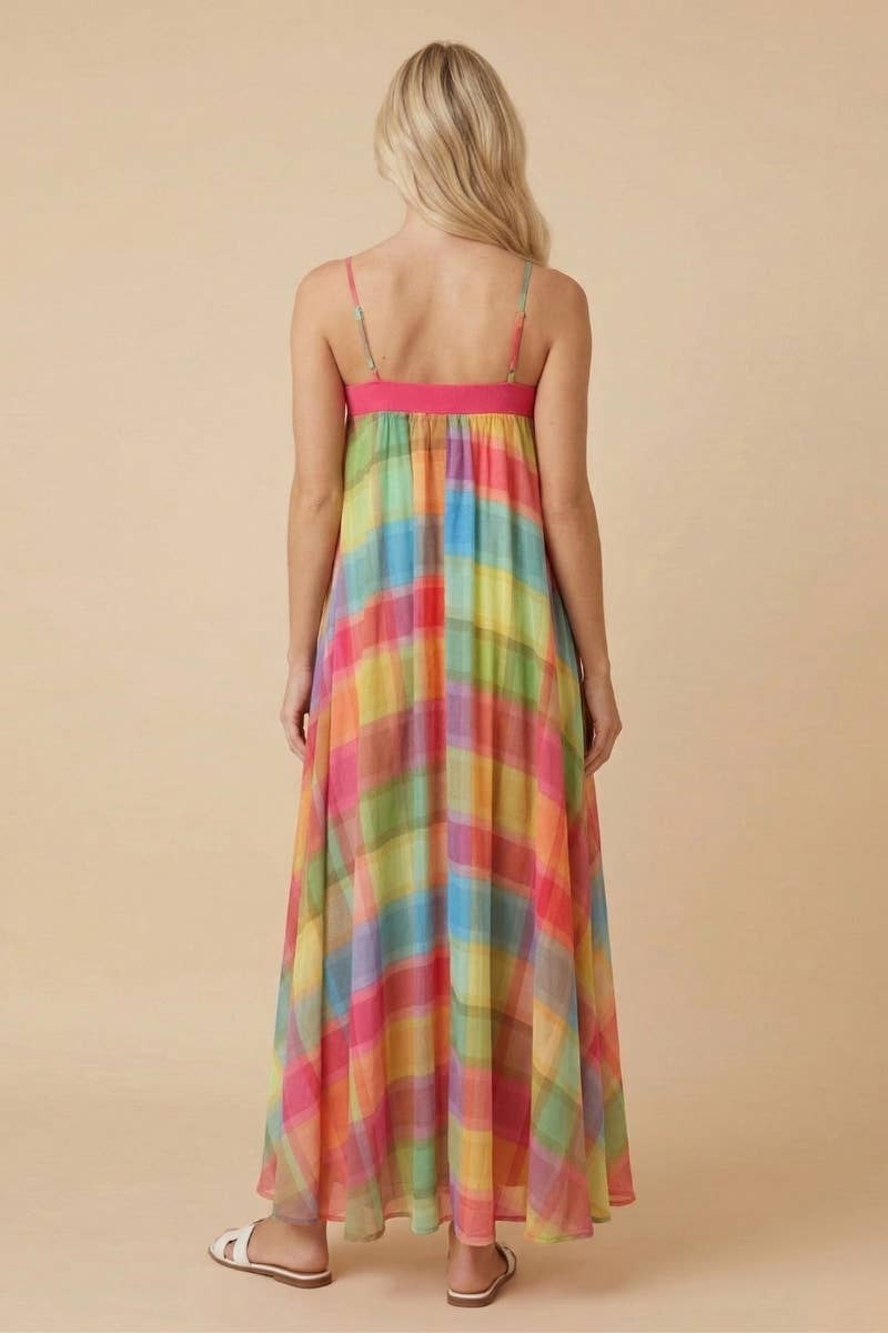 Prism Plaid Maxi Dress