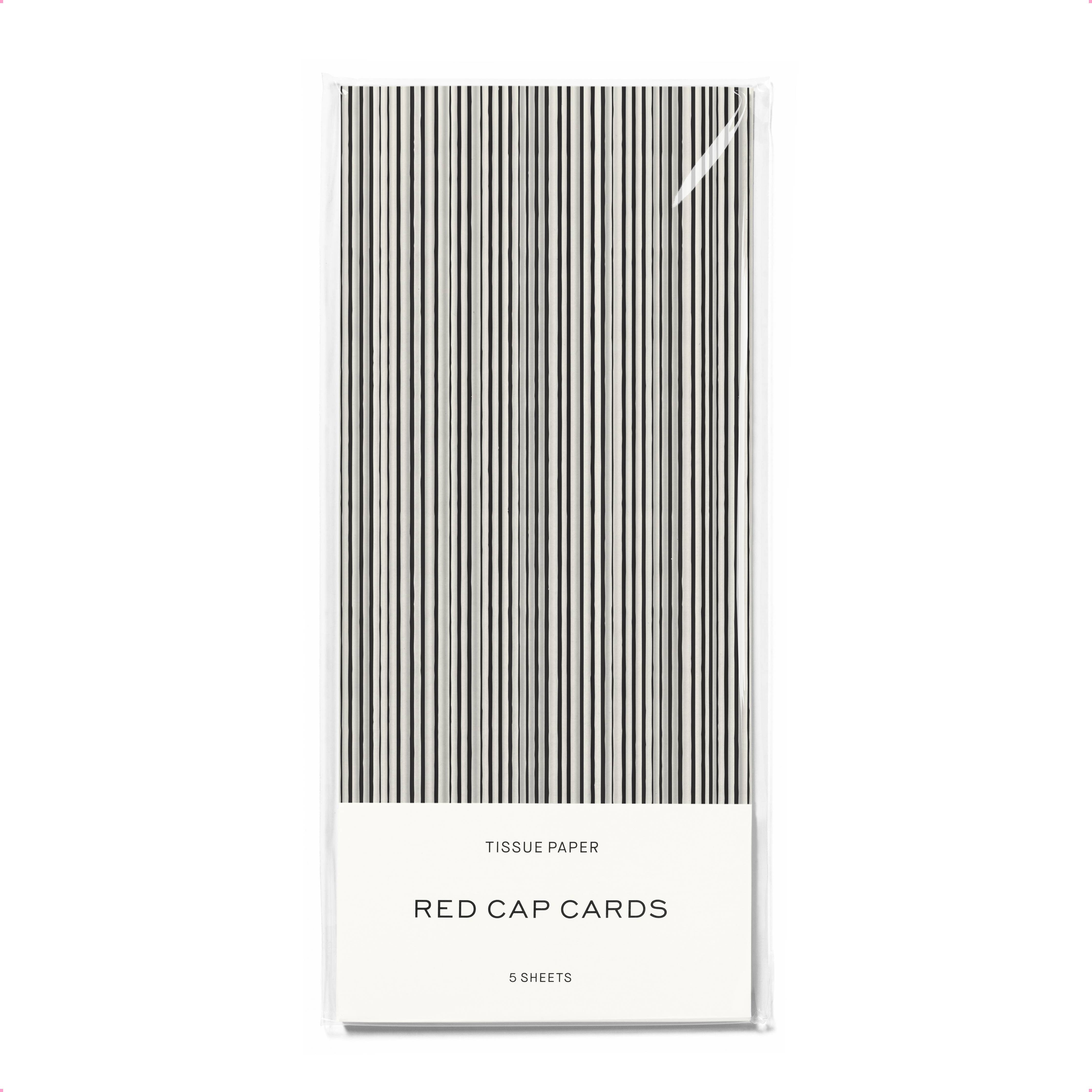 Black Stripe tissue paper: 5 Sheets