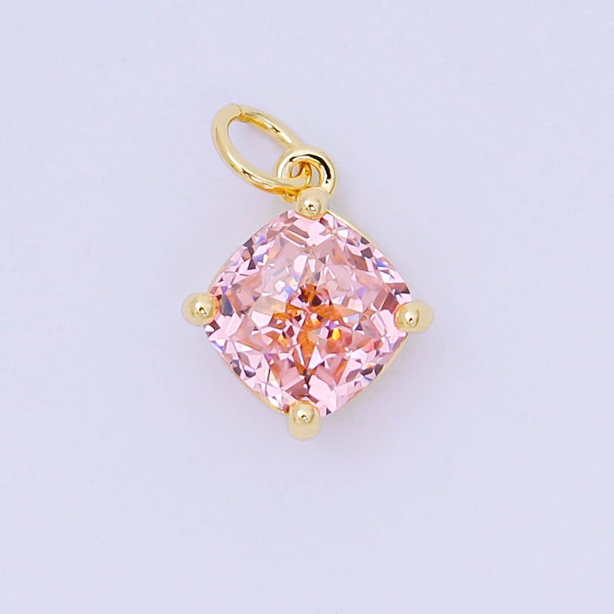 24K Gold Filled Birthstone CZ Charm