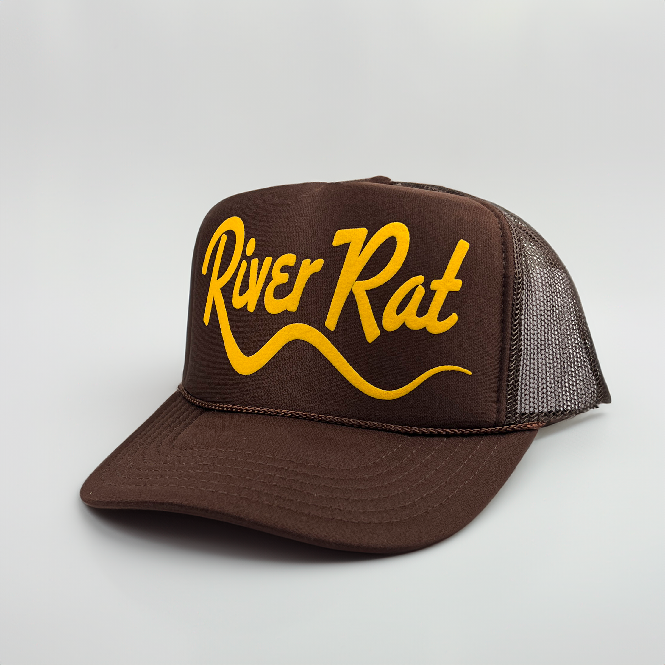 River Rat Adult Trucker Hat: Brown