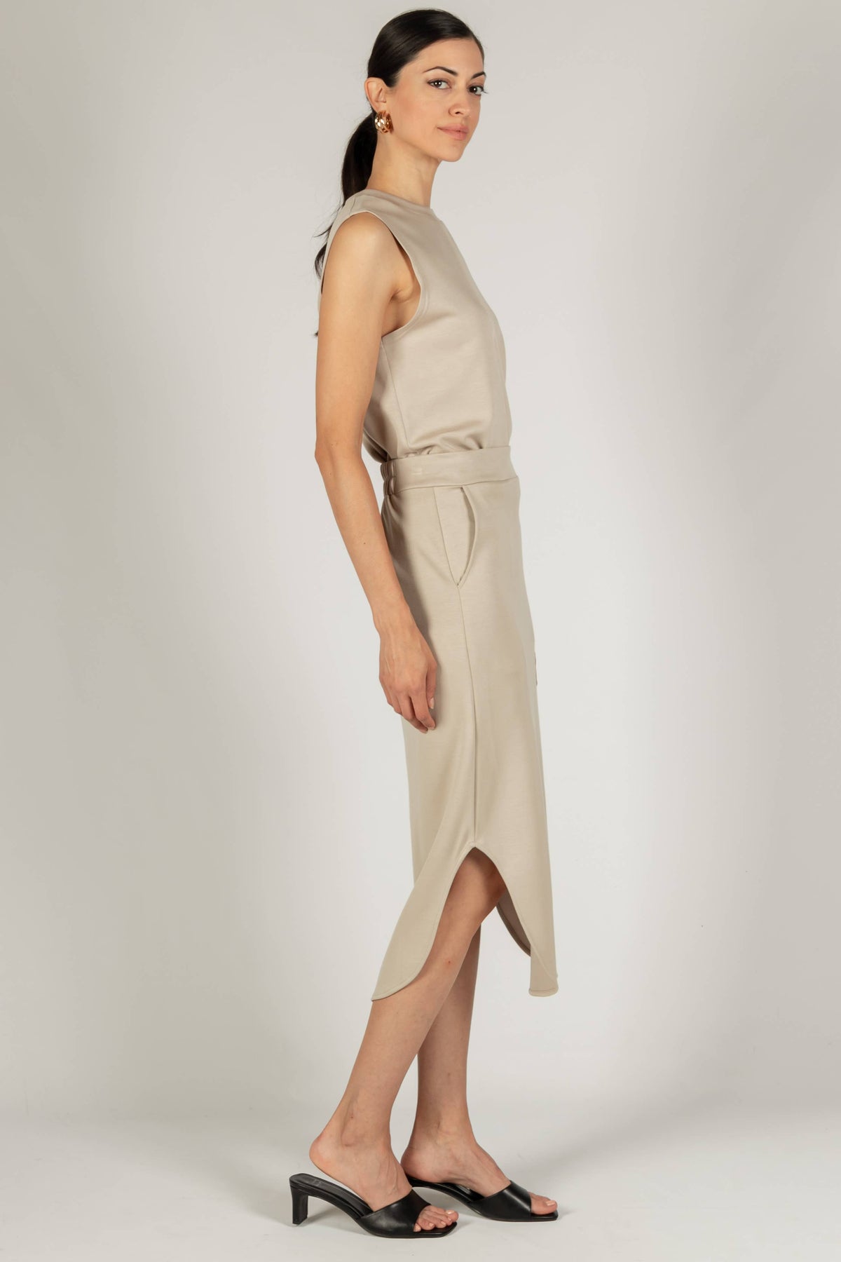 P. CILL Butter Modal Midi Skirt