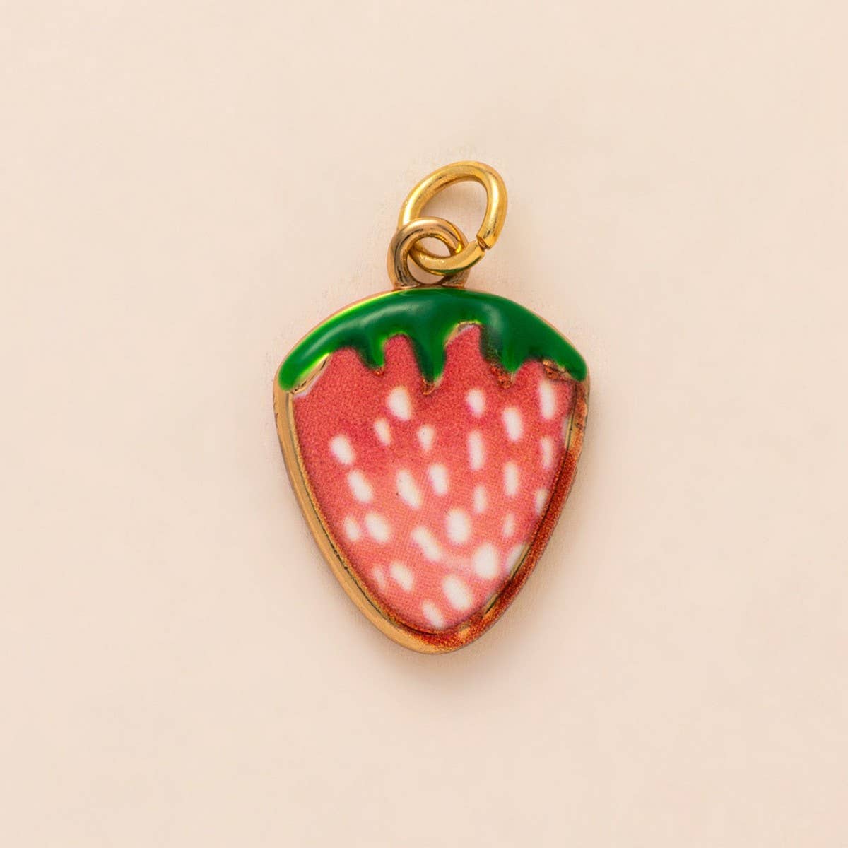 Strawberry Enamel Charm
