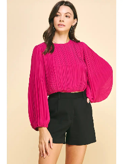 Mia Pleated Woven Top