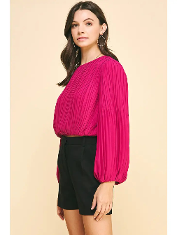 Mia Pleated Woven Top