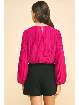 Mia Pleated Woven Top