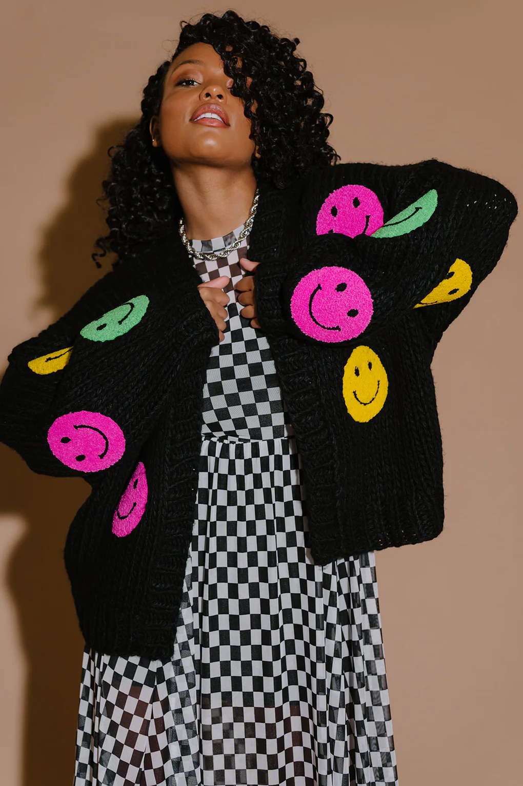 Remmy Smiley Patch Cardi