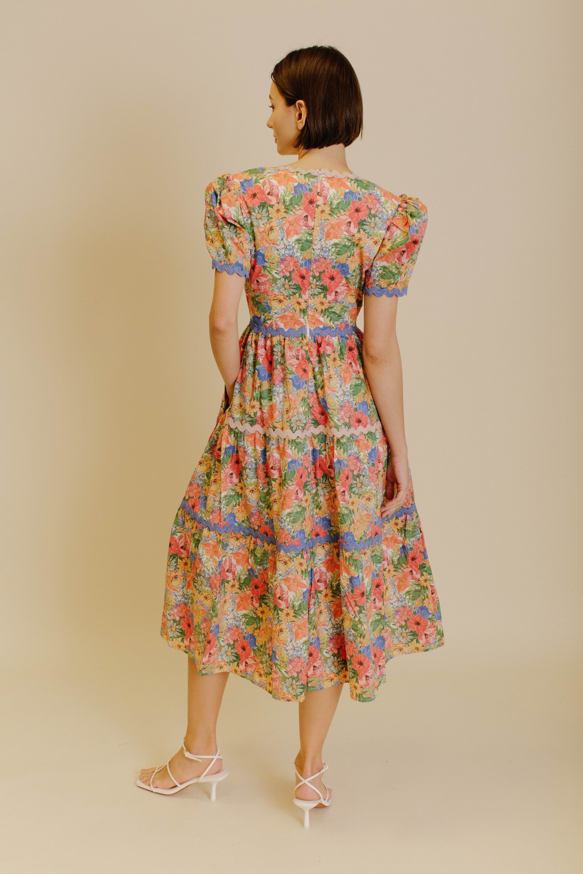 Caroline Floral Midi Dress