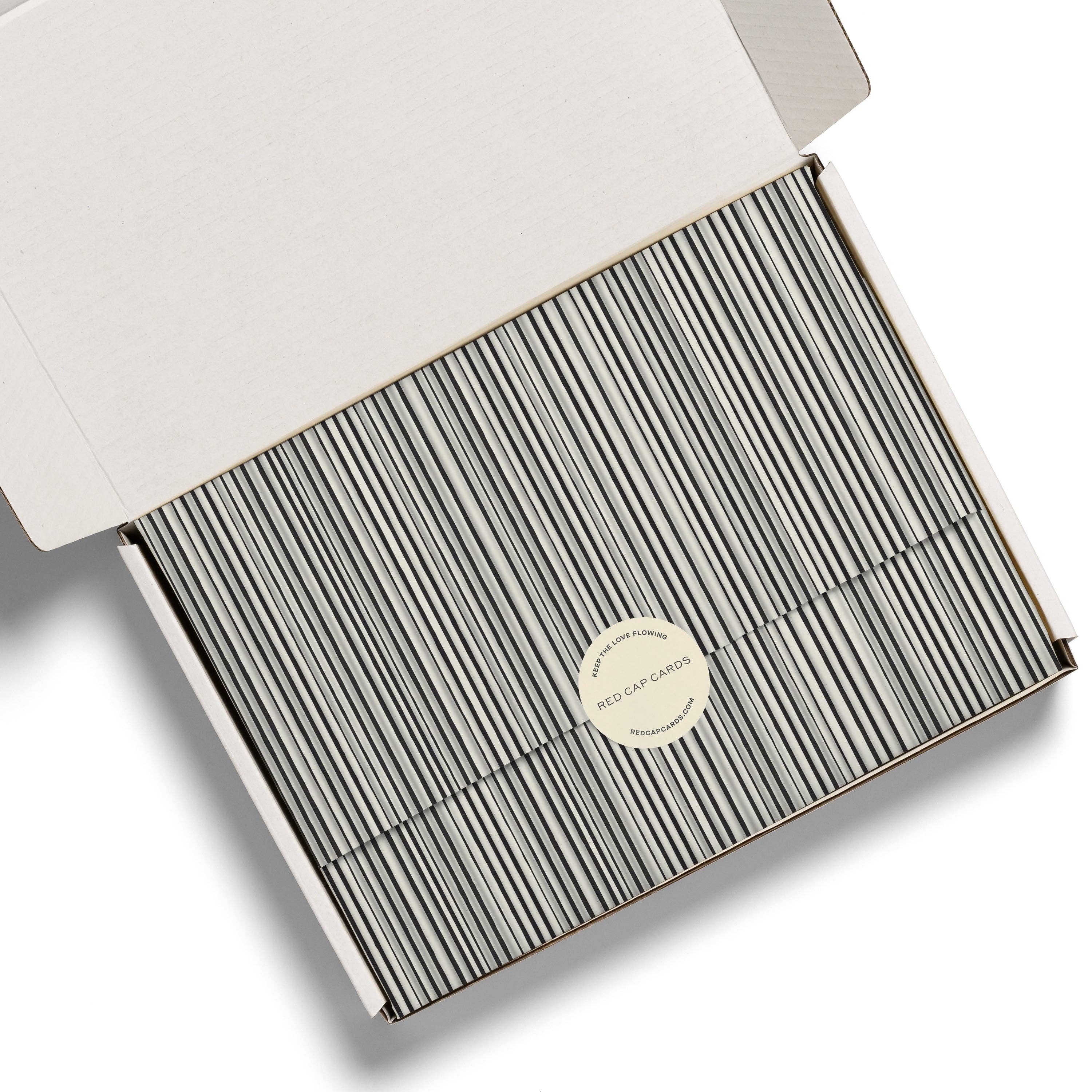 Black Stripe tissue paper: 5 Sheets