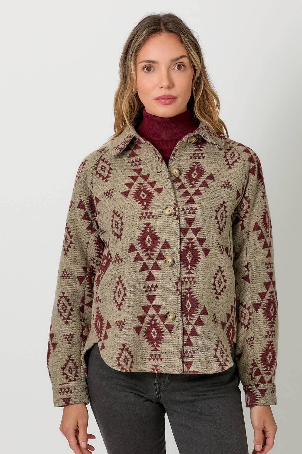 Aztec Button Down Shacket