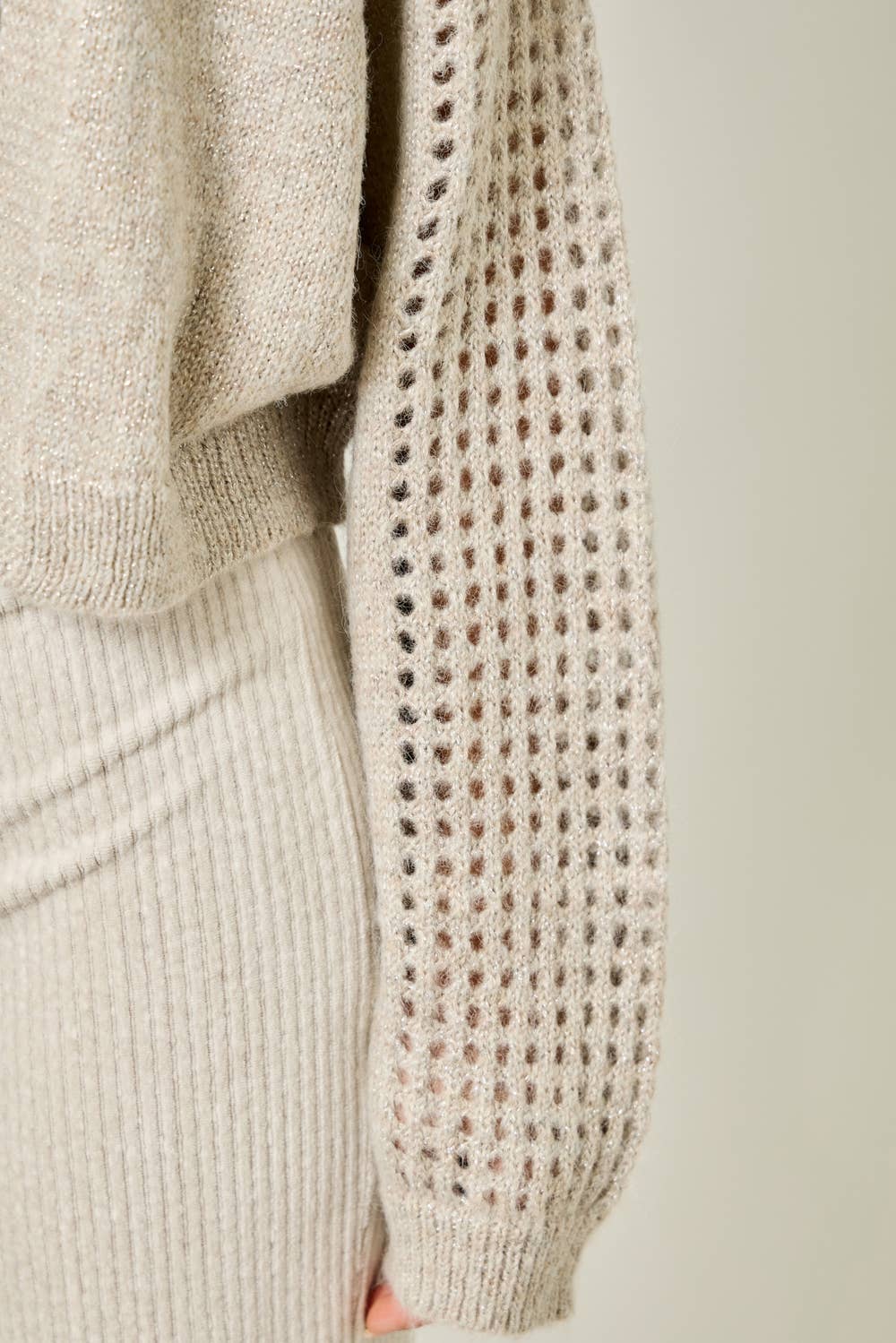 Metallic Sweater Cardigan