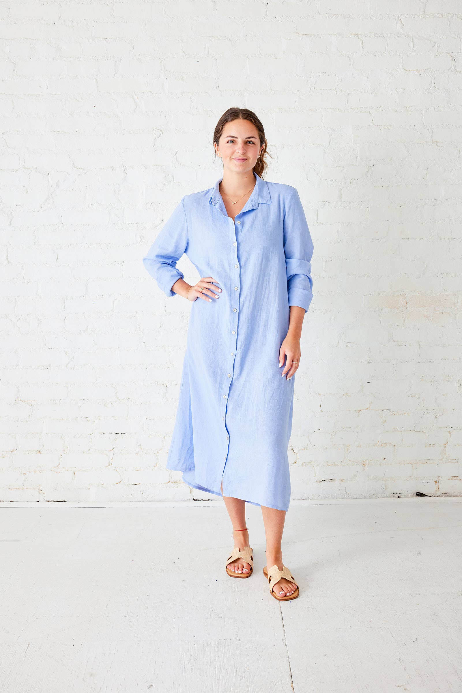 Hermosa Linen Shirt Dress