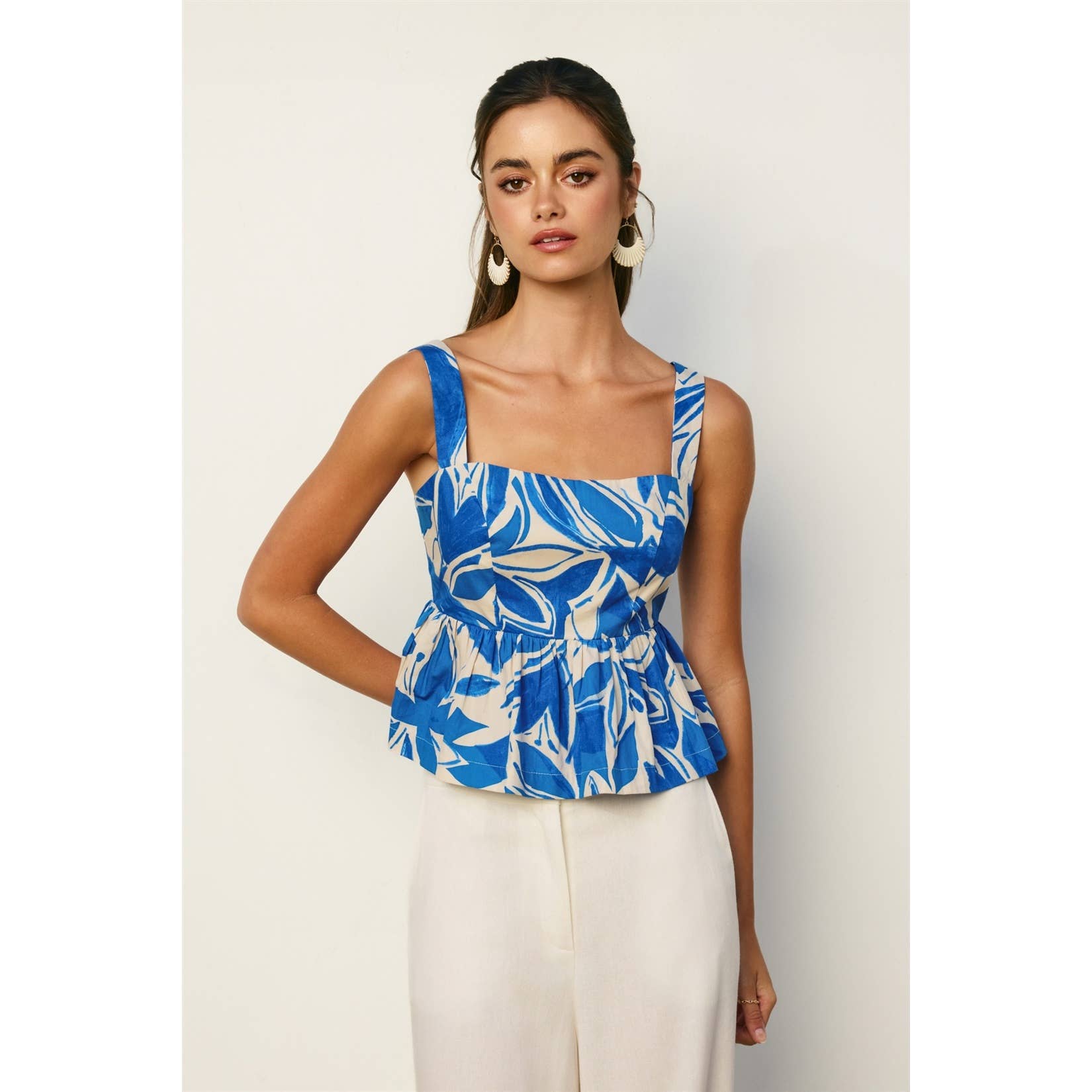 Mykonos Sweetheart Peplum Top