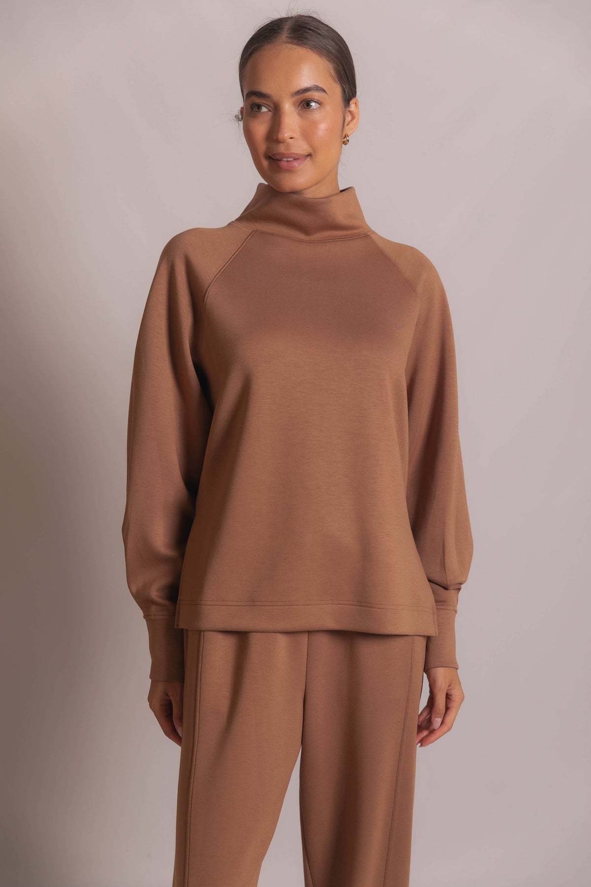 Butter Modal Mock Neck Long Sleeve