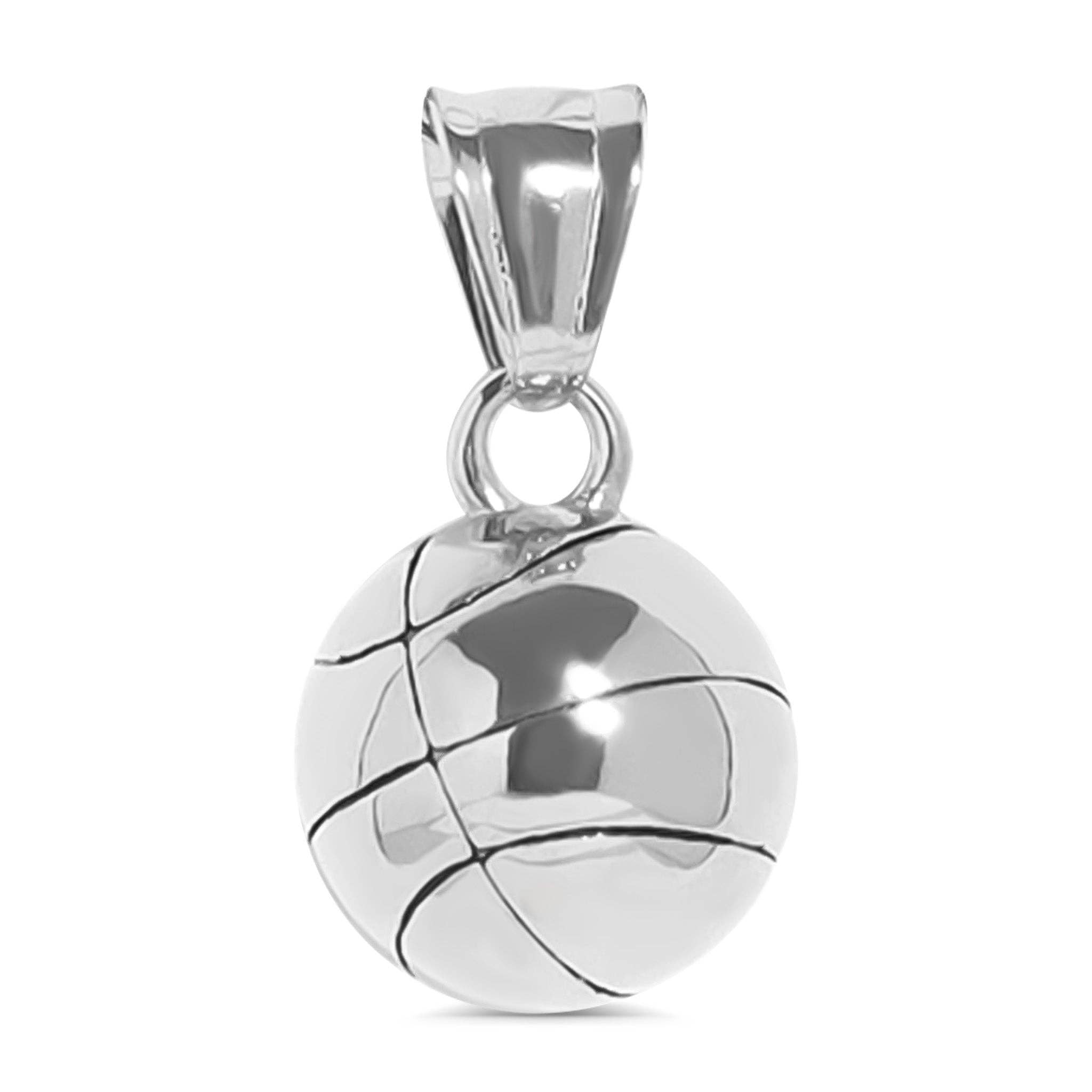 18K Gold PVD Stainless Steel 3D Basketball Charm