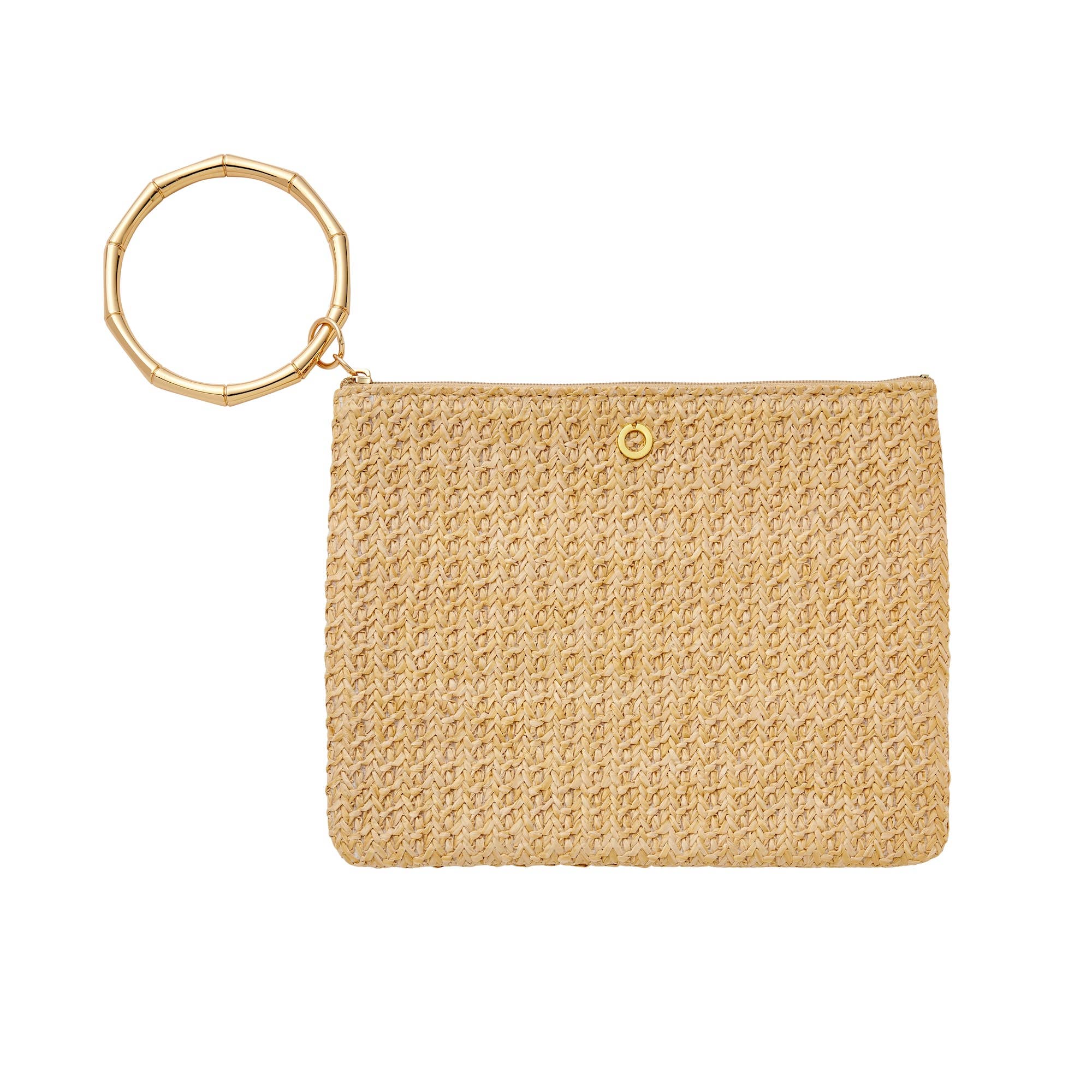 Bracelet Pouch - Natural Raffia Clutch Bag