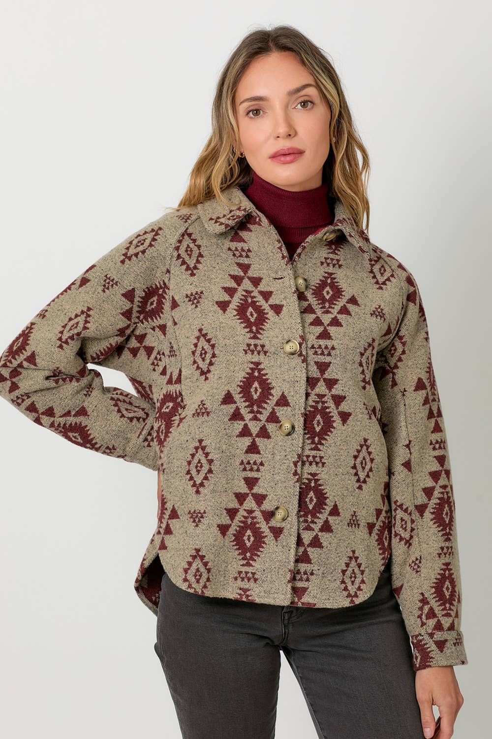 Aztec Button Down Shacket