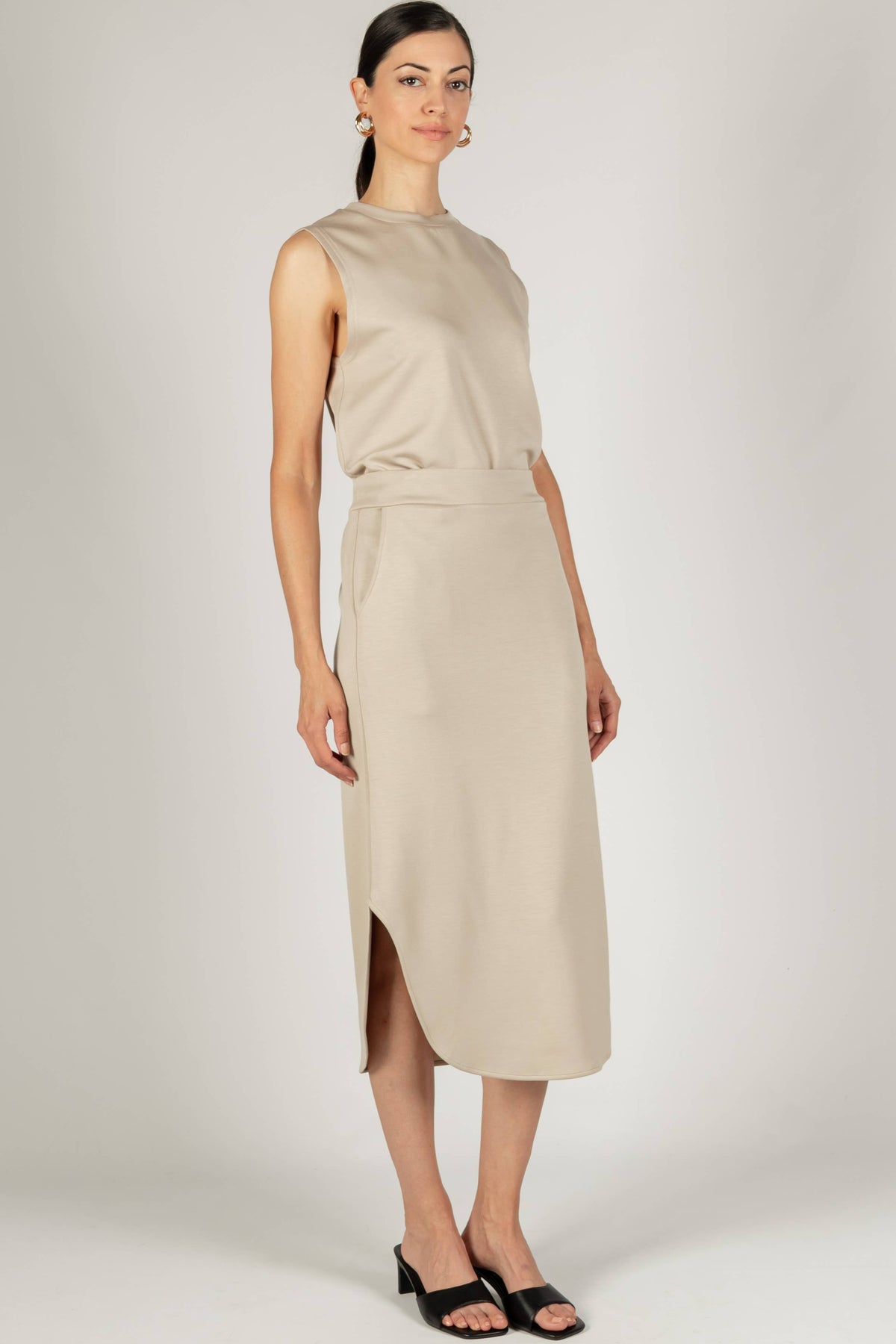 P. CILL Butter Modal Midi Skirt