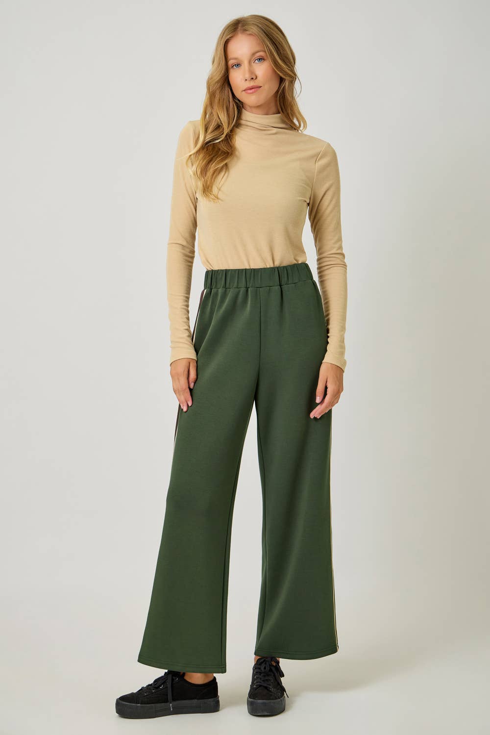 Embroidered Stripe Tracksuit Pants