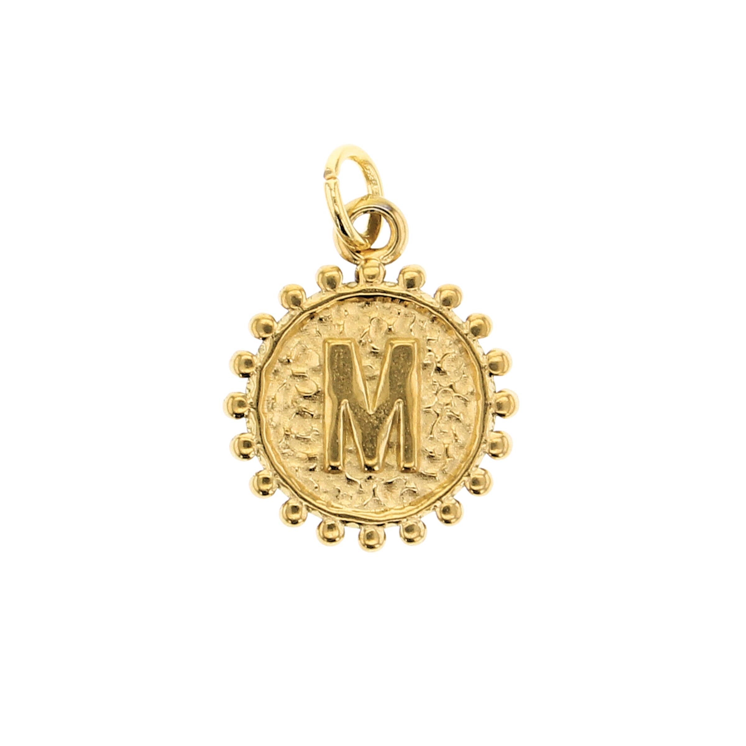 Milgrain Letter Charm