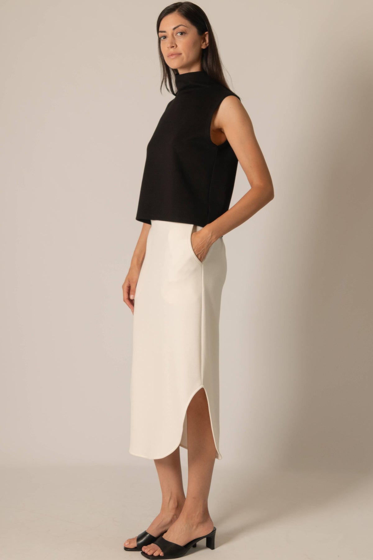 P. CILL Butter Modal Midi Skirt