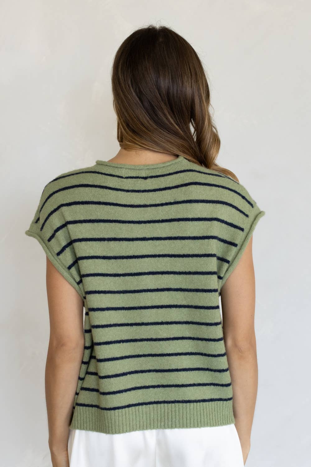 Piper Vest Cardigan - Cabana Striped