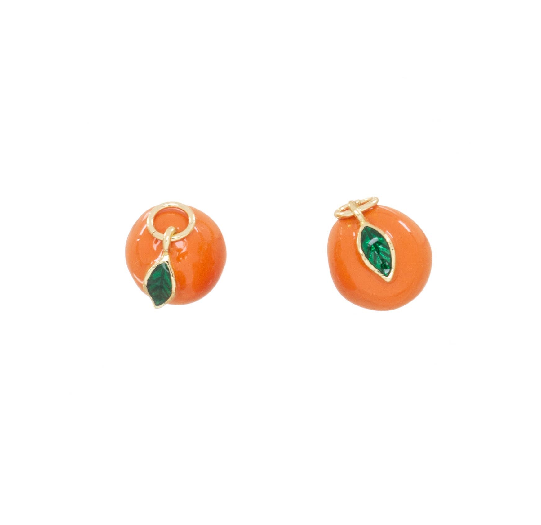 Orange Gold Charm for Jewelry Making, Fruit Charm,CPG2841