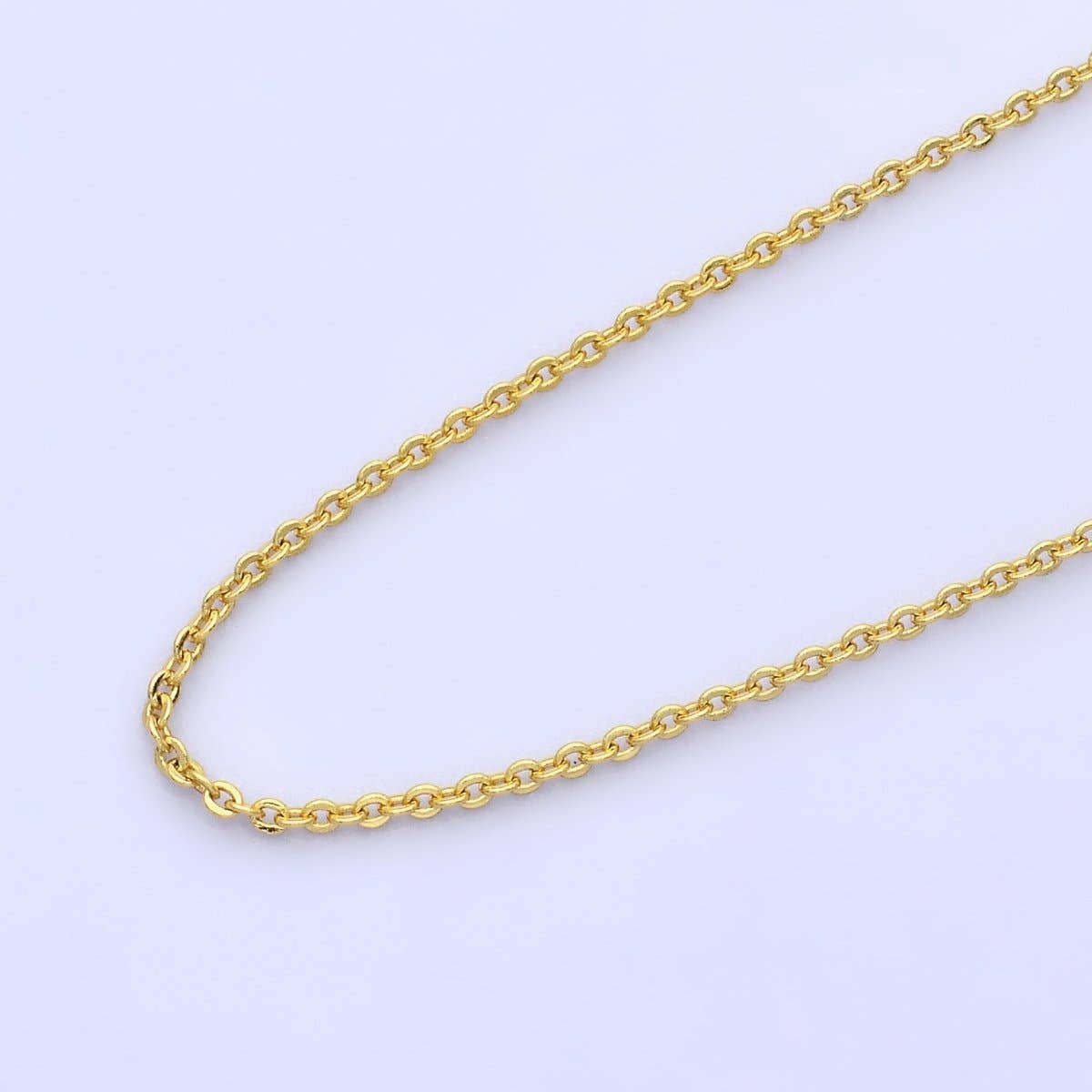 24K Gold Filled 1.4mm Minimalist Cable Chain 18 Inch Necklace | WA-2717