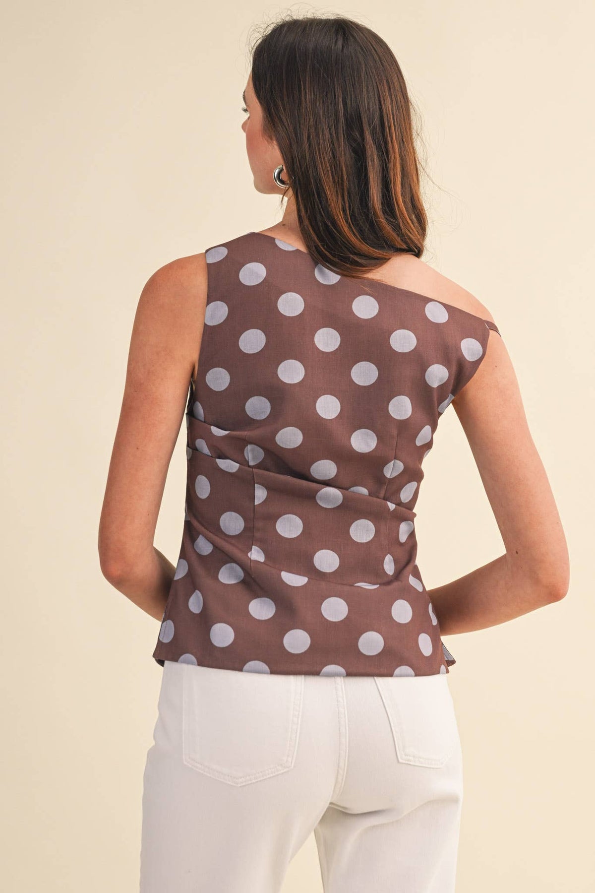 POLKA DOT OFF SHOULDER TOP