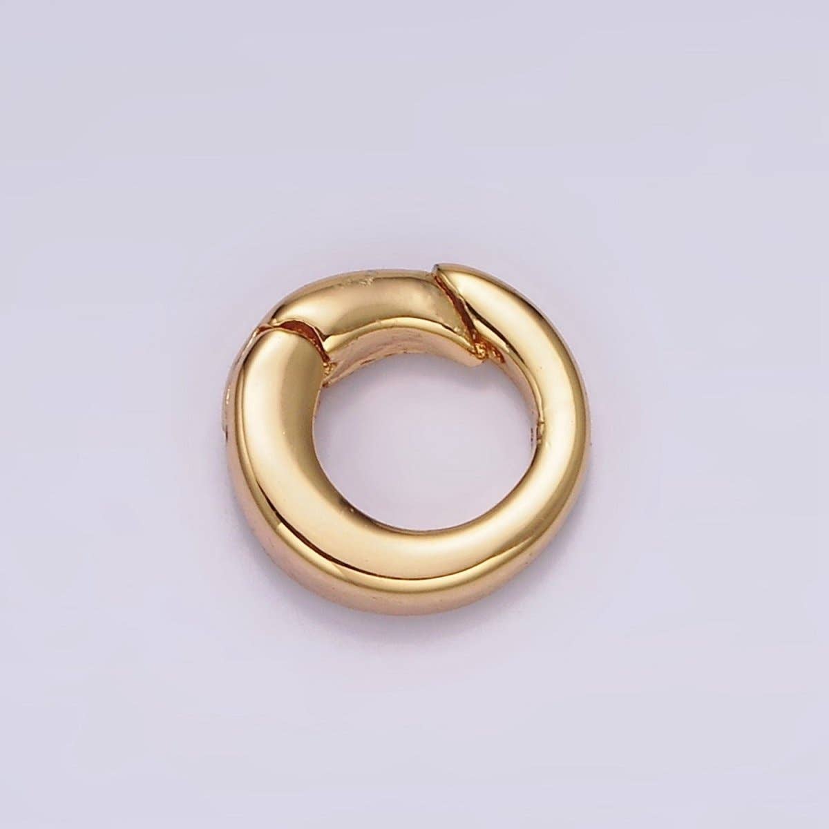 18K Gold Filled Push Gate Ring Charm Holder Bail for Charm Jewelry