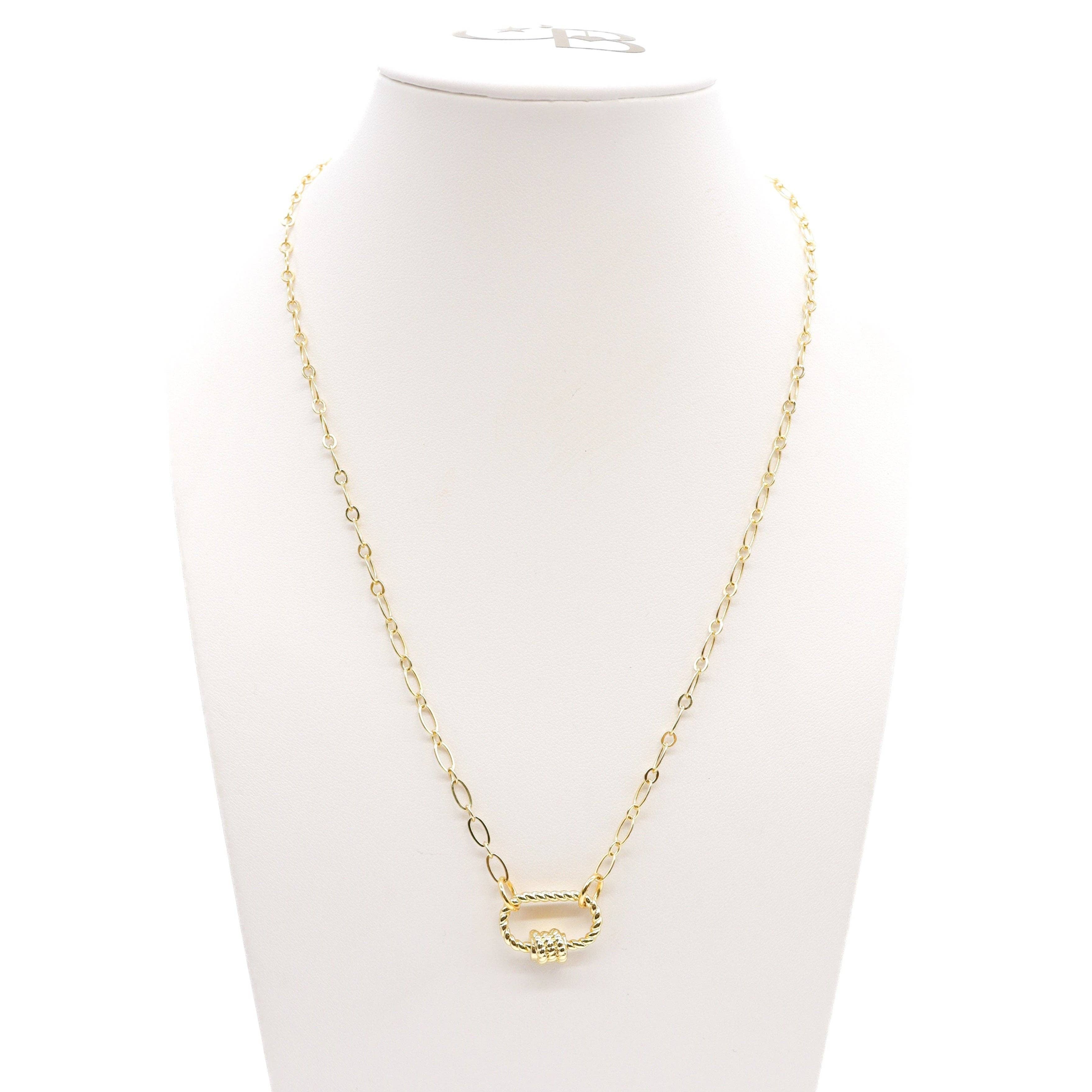 Gold Christie Necklace with Small Bella Carabiner