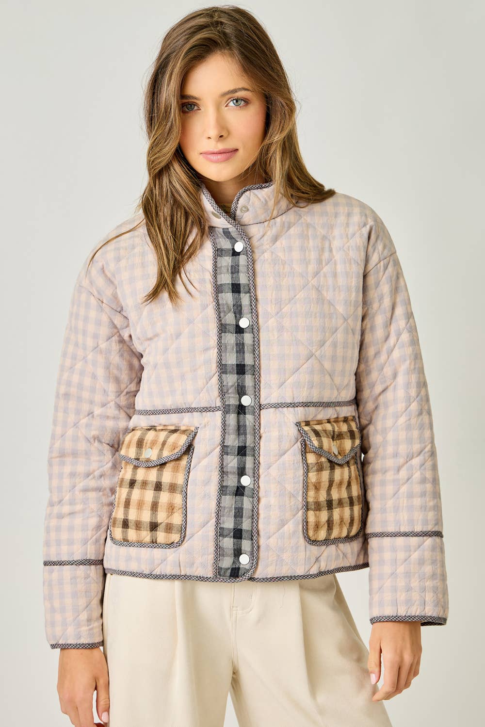 Hampton Check Plaid Quilted Jacket