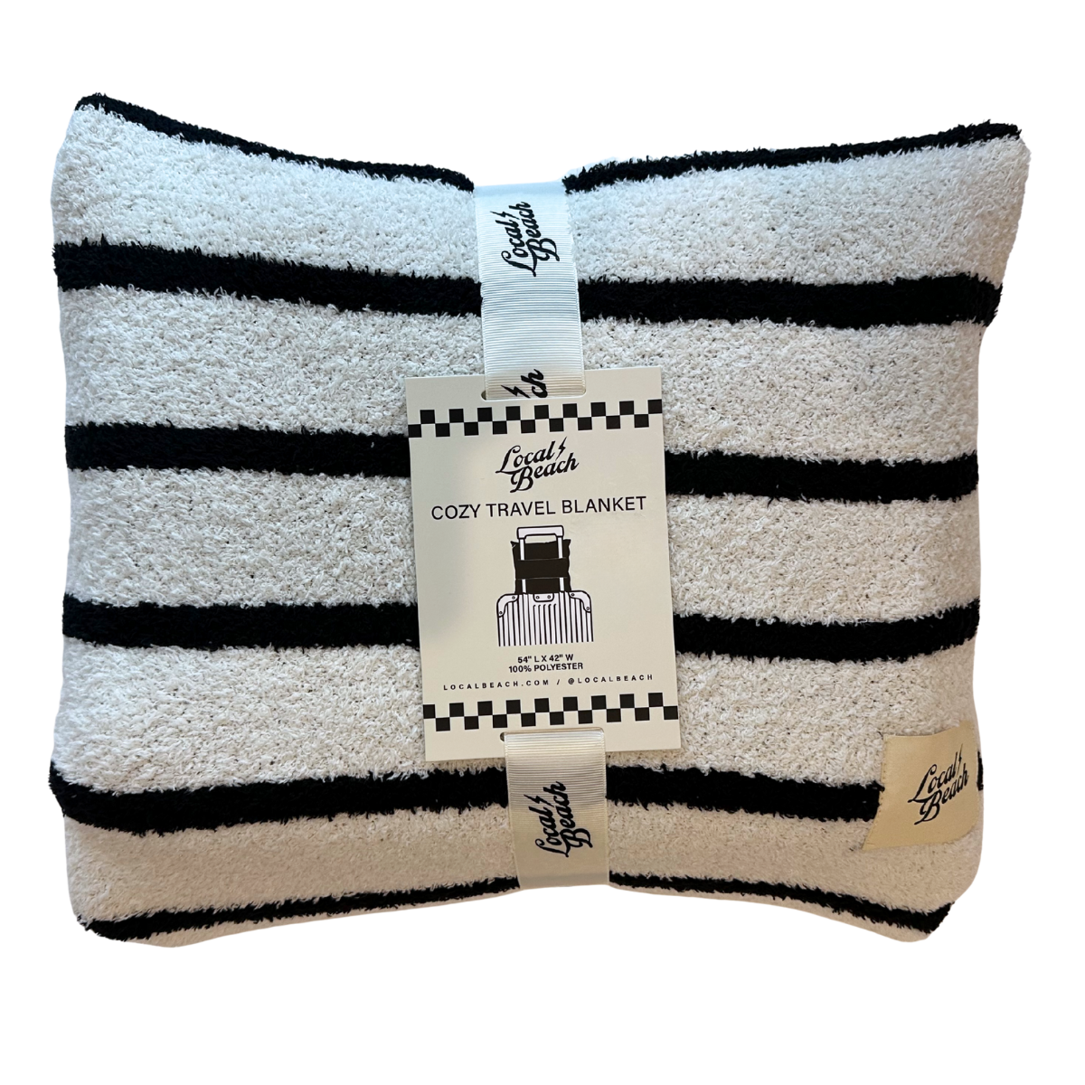 Local Beach Stripe Cozy Travel Blanket