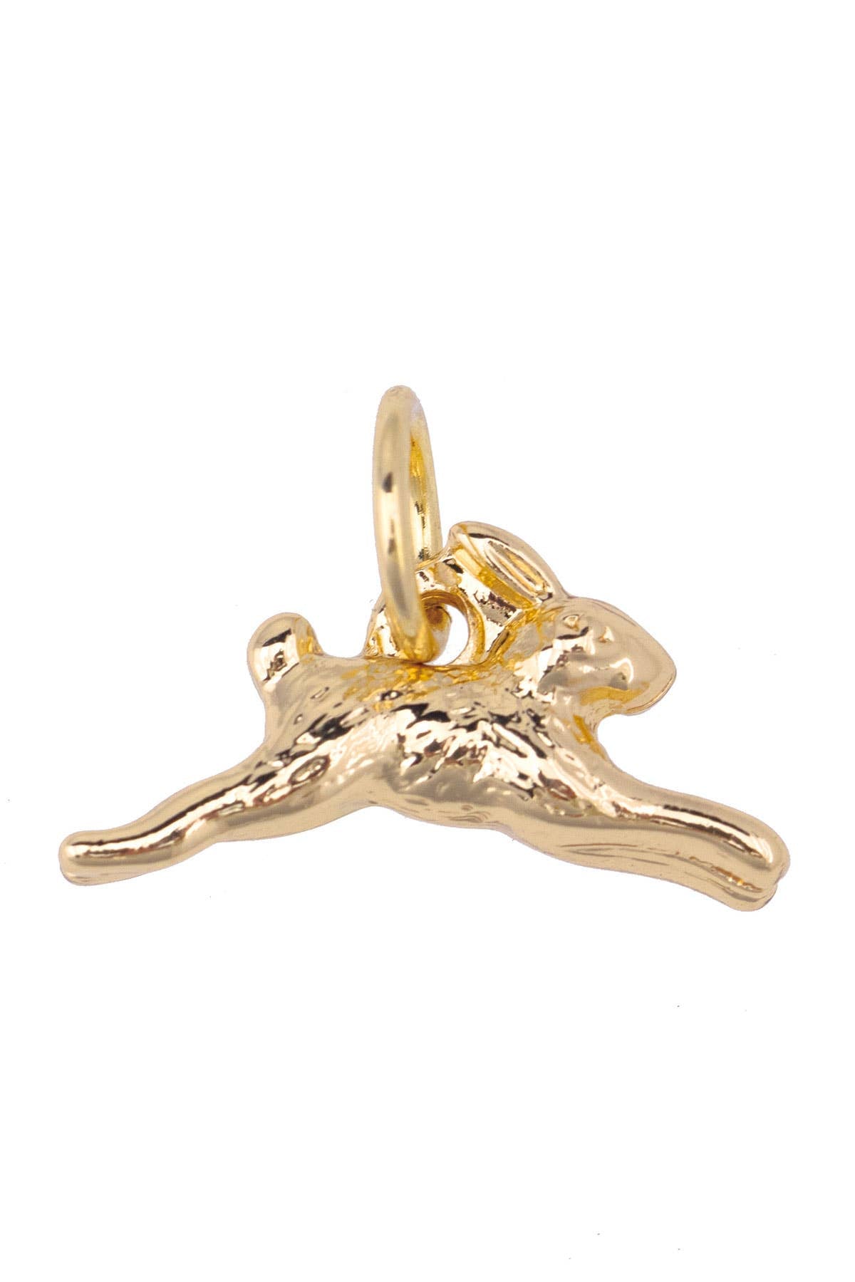 Lucky Rabbit Charm in Shiny Gold