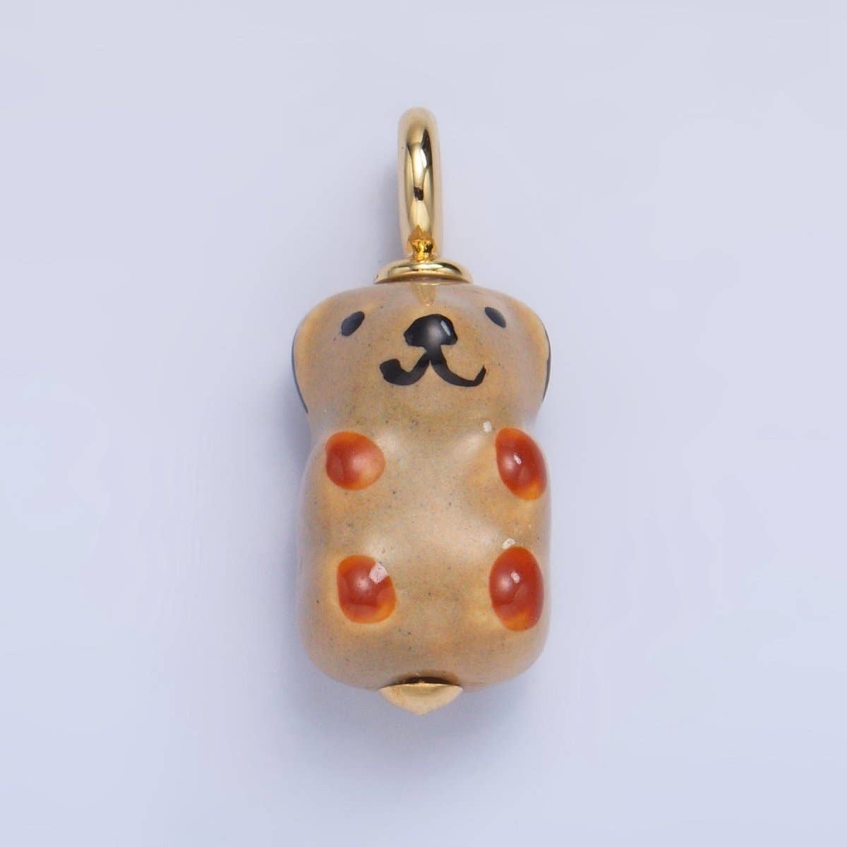 24K Gold Filled Nature Floral Mushroom Pet Sea Sell Ceramic Drop Charm