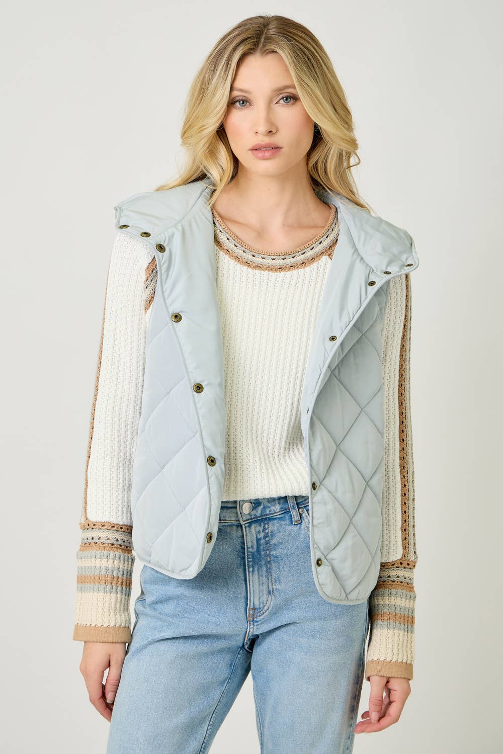 Quilted Puffer Hoodie Vest