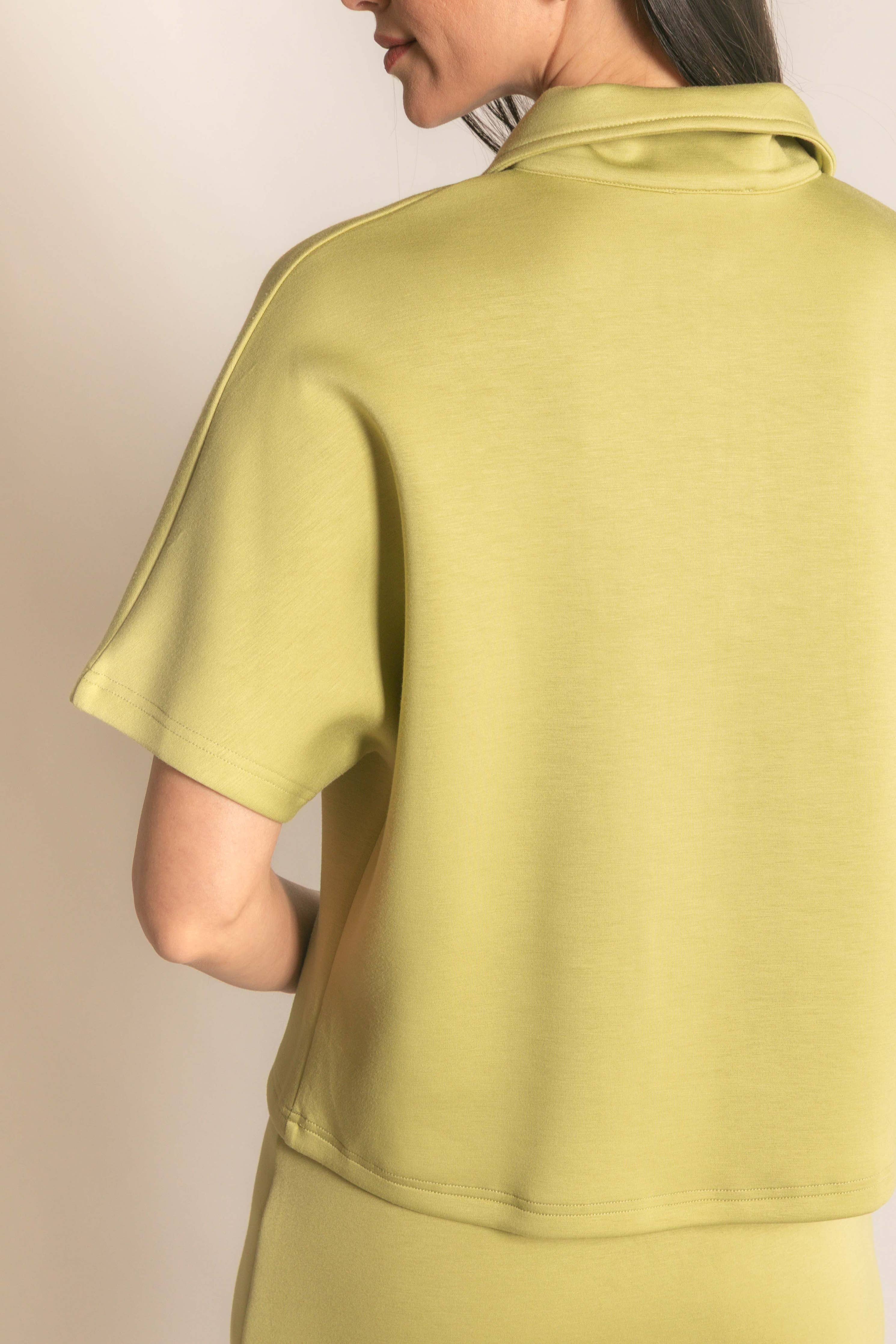 Butter Modal Short Sleeve Quarter Zip Top