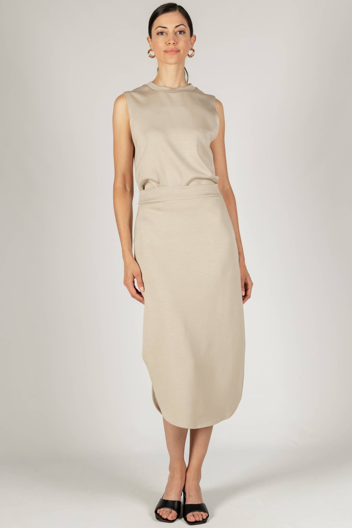 P. CILL Butter Modal Midi Skirt