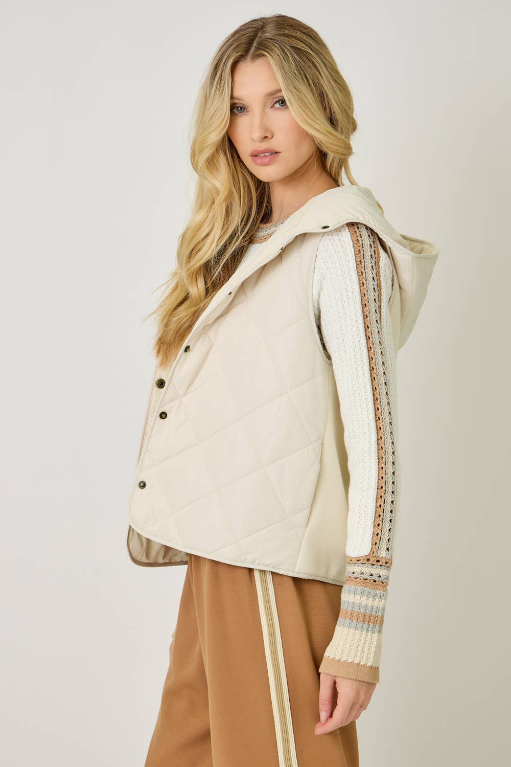 Quilted Puffer Hoodie Vest