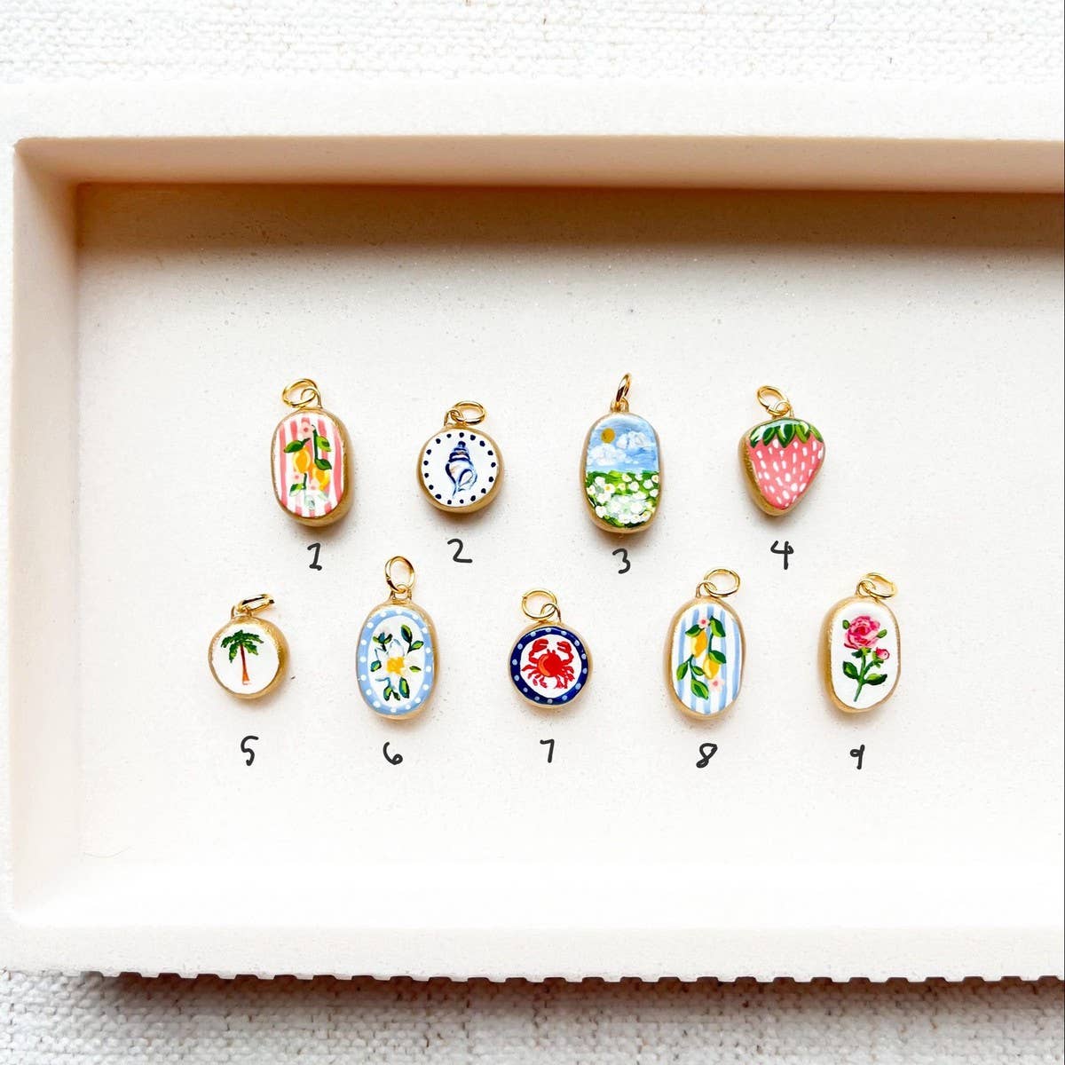 Strawberry Enamel Charm