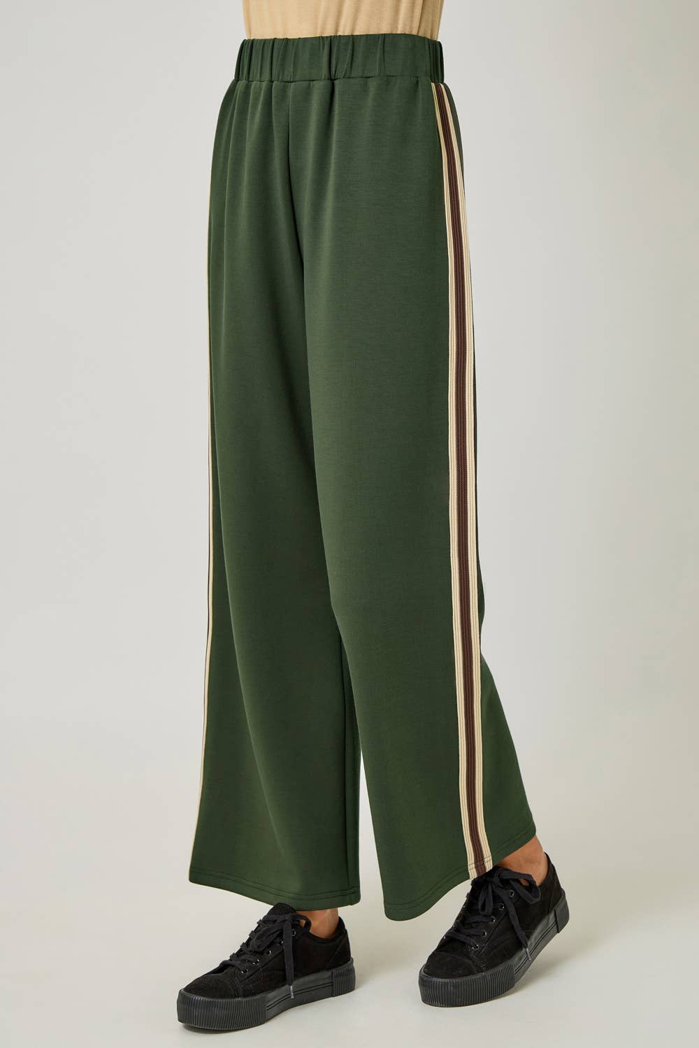 Embroidered Stripe Tracksuit Pants