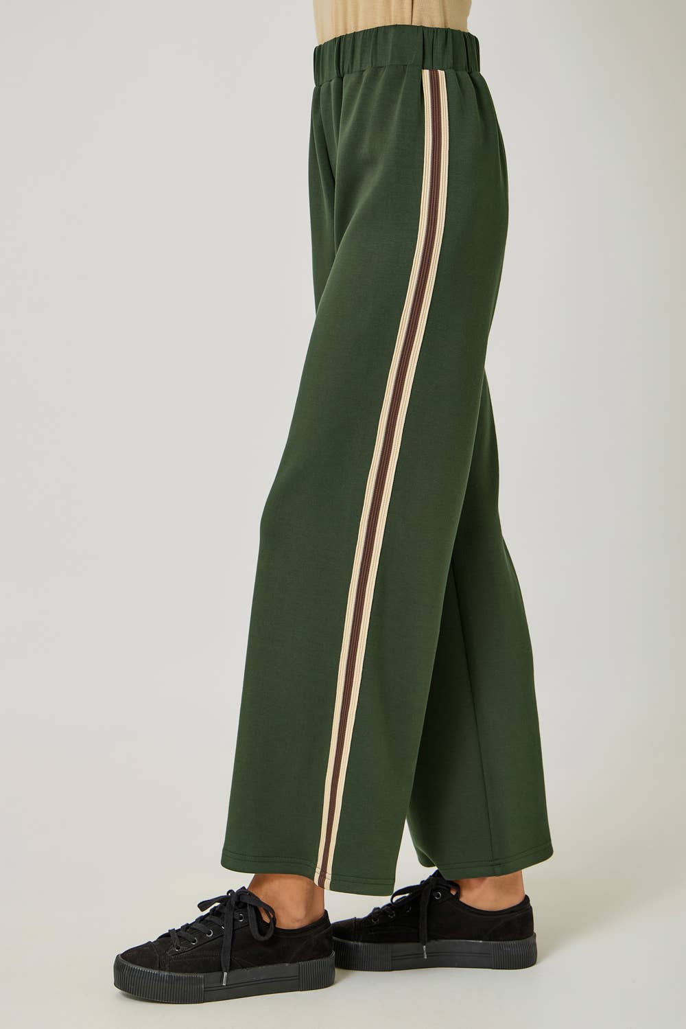 Embroidered Stripe Tracksuit Pants