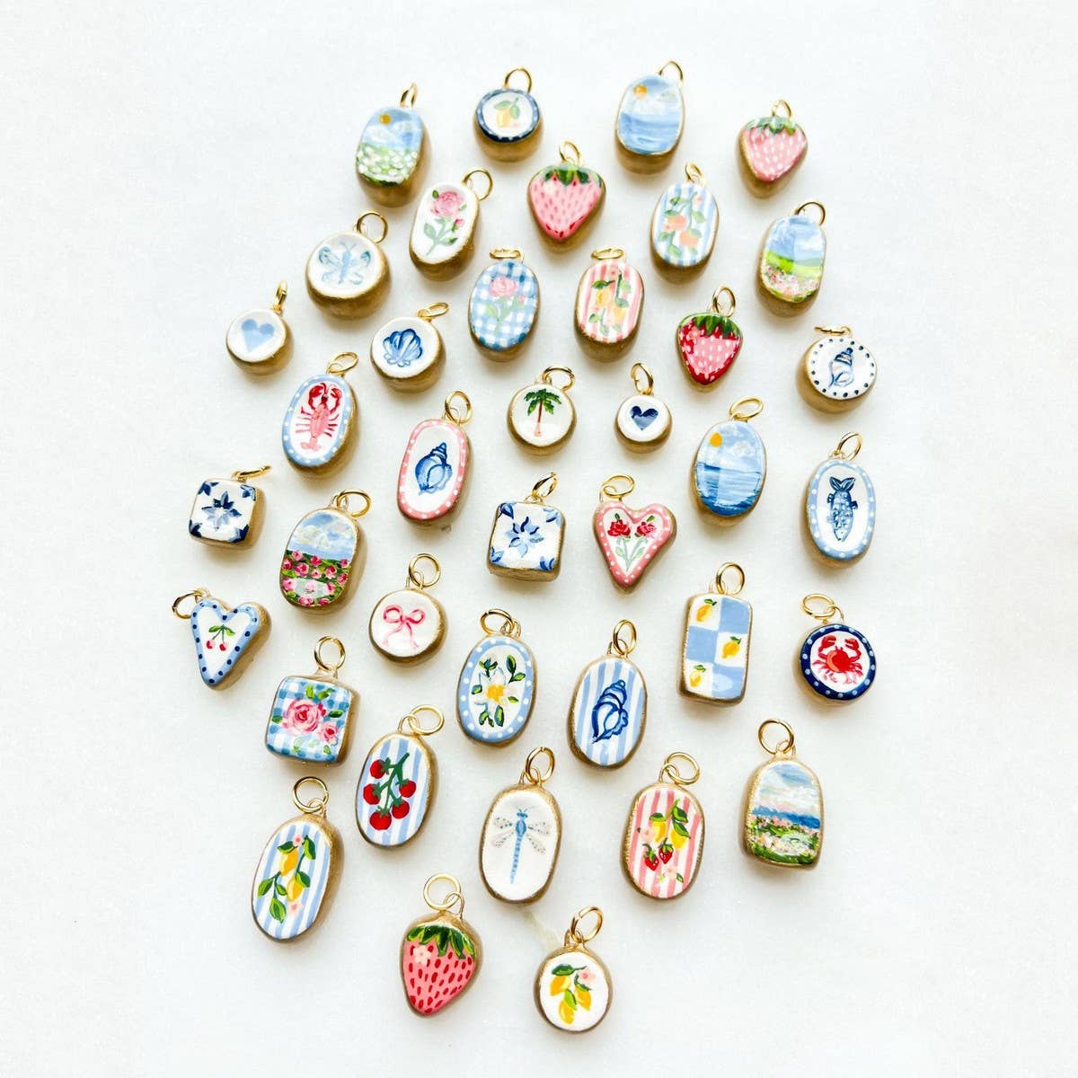 Strawberry Enamel Charm