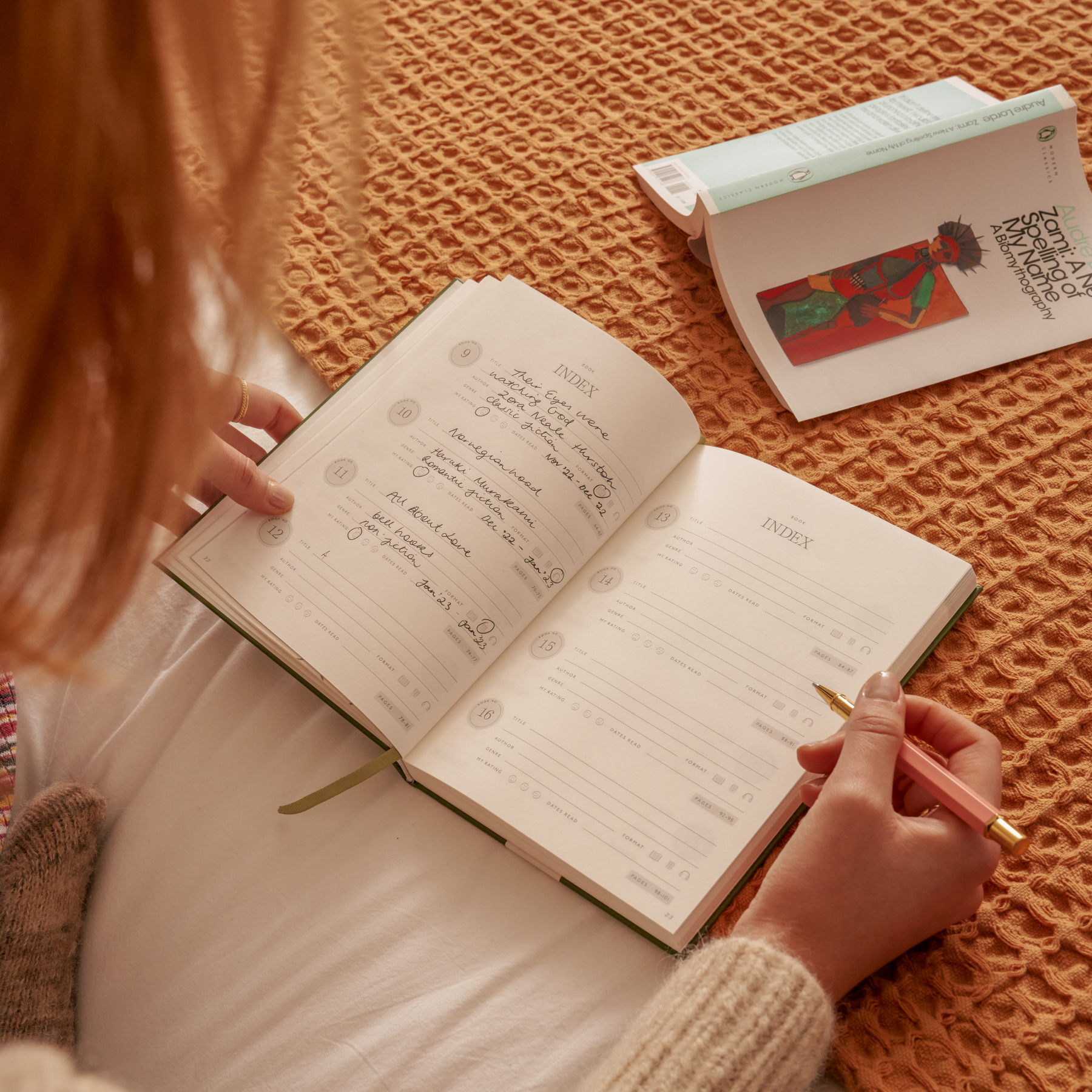Library Card Hardcover Guided Reading Journal