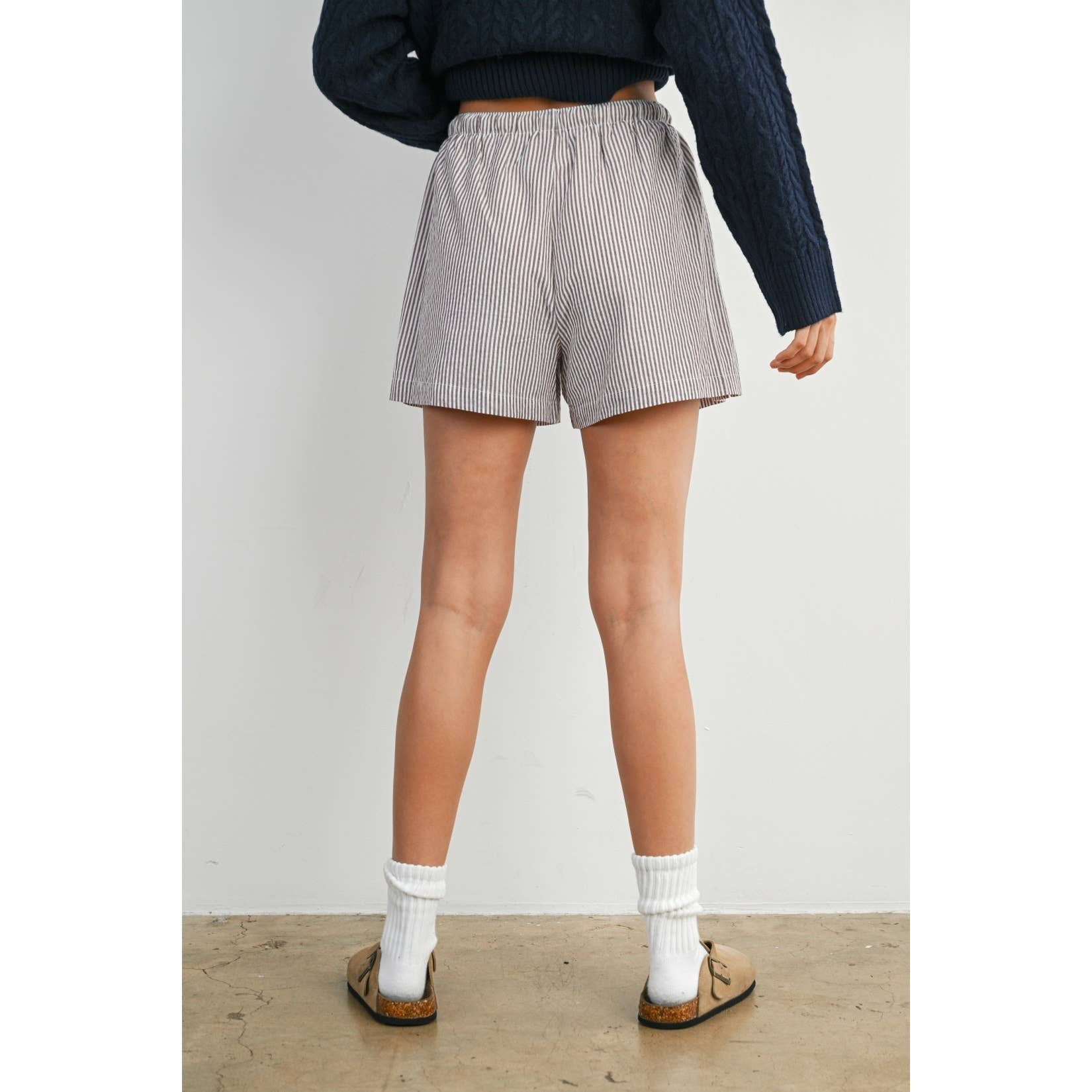 Casual Striped Drawstring Shorts - BMP7940