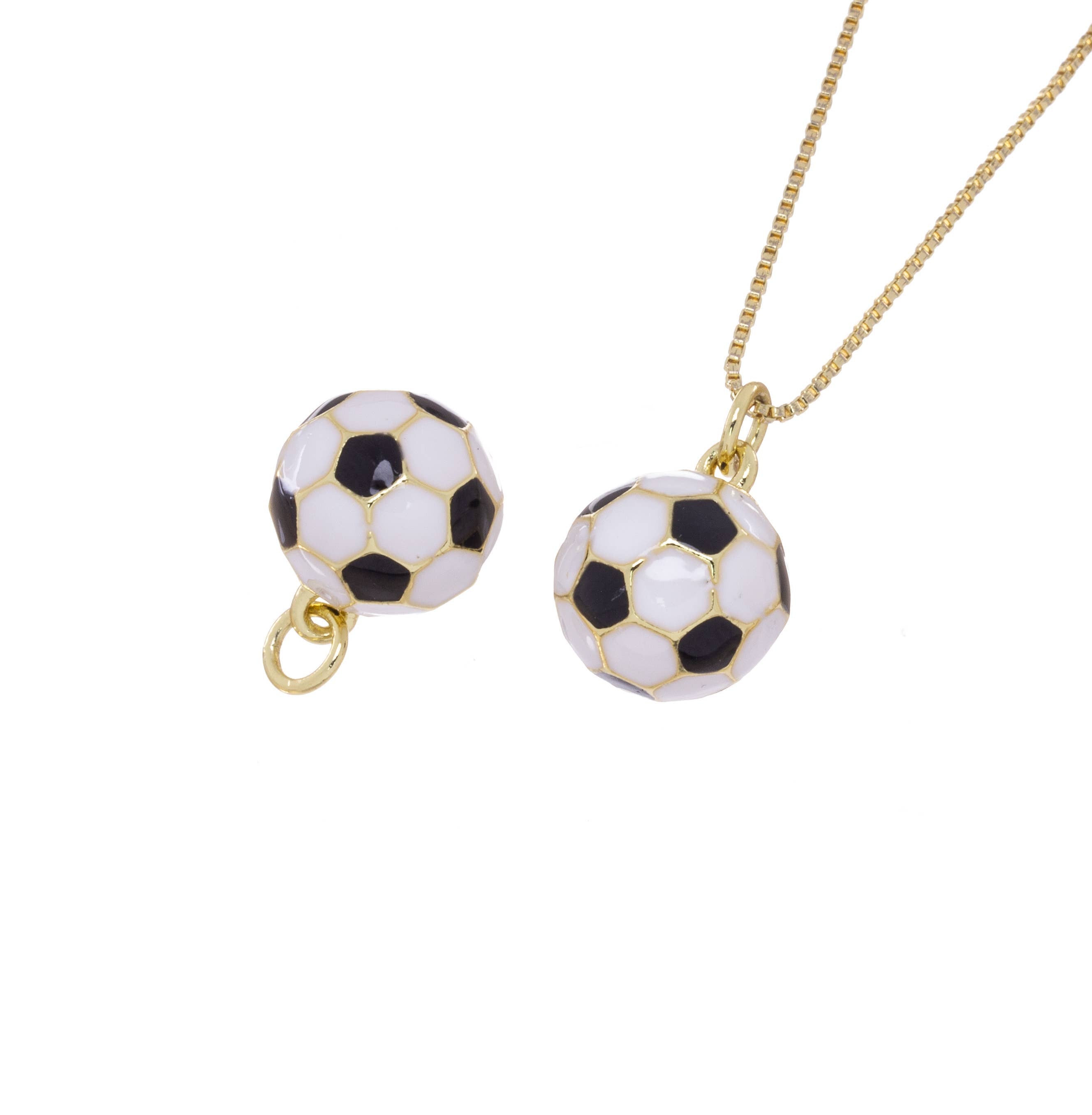 Soccer Ball Charm, Sports Ball Pendant
